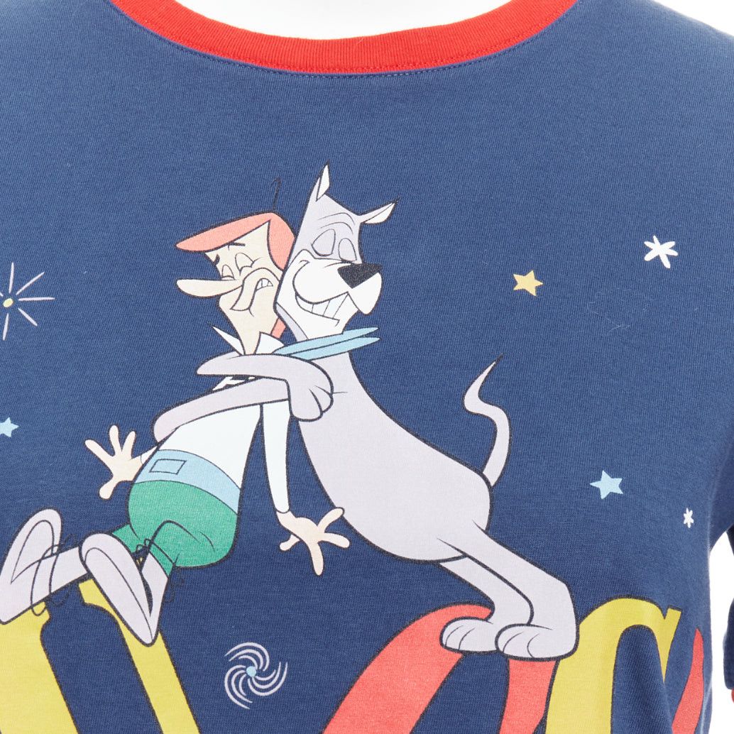 Gucci GUCCI KIDS The Jetsons navy logo print dog red ringer tshirt 12Yr Size XS / US 0-2 / IT 36-38 - 7 Thumbnail