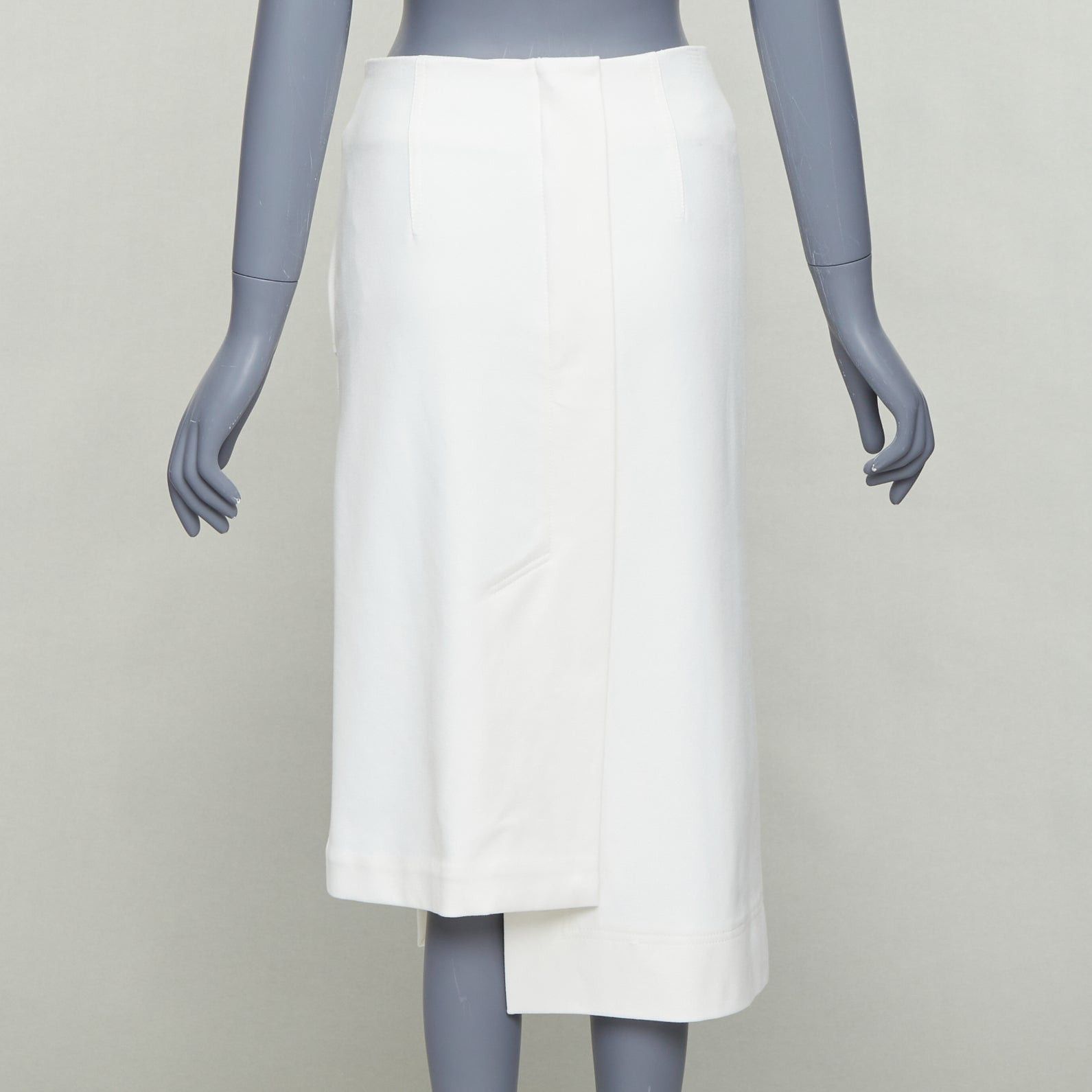Tibi TIBI white structural buttons asymmetric darted pencil skirt US0 XS Size 26" / US 2 / IT 38 - 5 Thumbnail