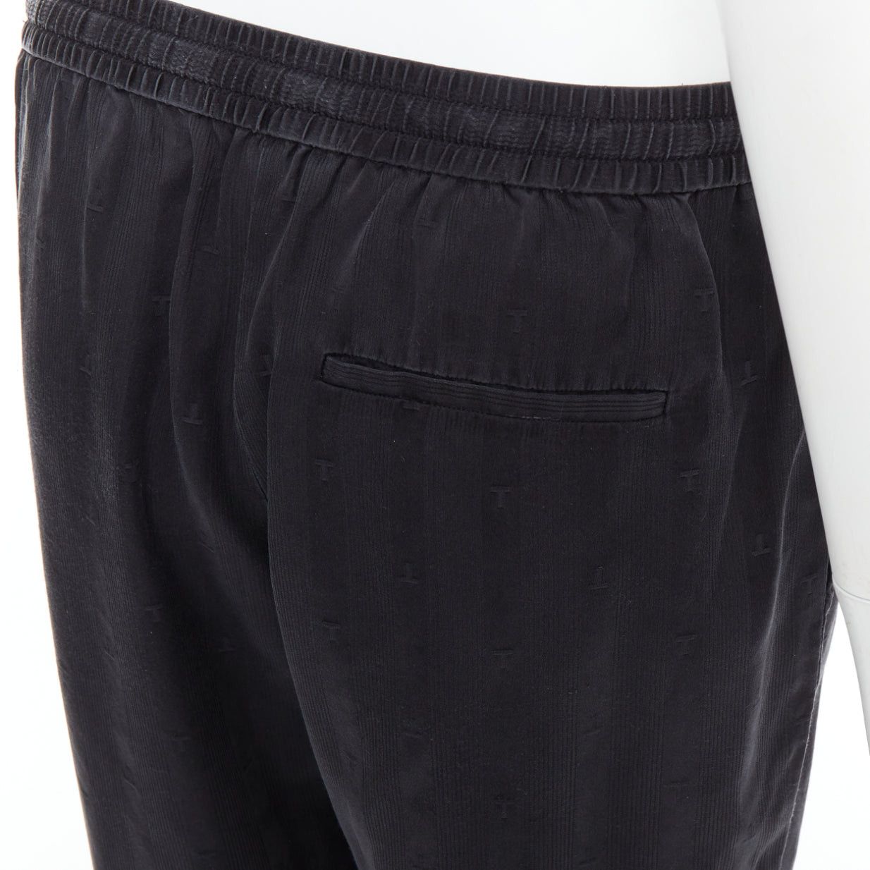 T by Alexander Wang ALEXANDER WANG T black 100% washed silk T logo pajama pants XS Size 26" / US 2 / IT 38 - 7 Thumbnail