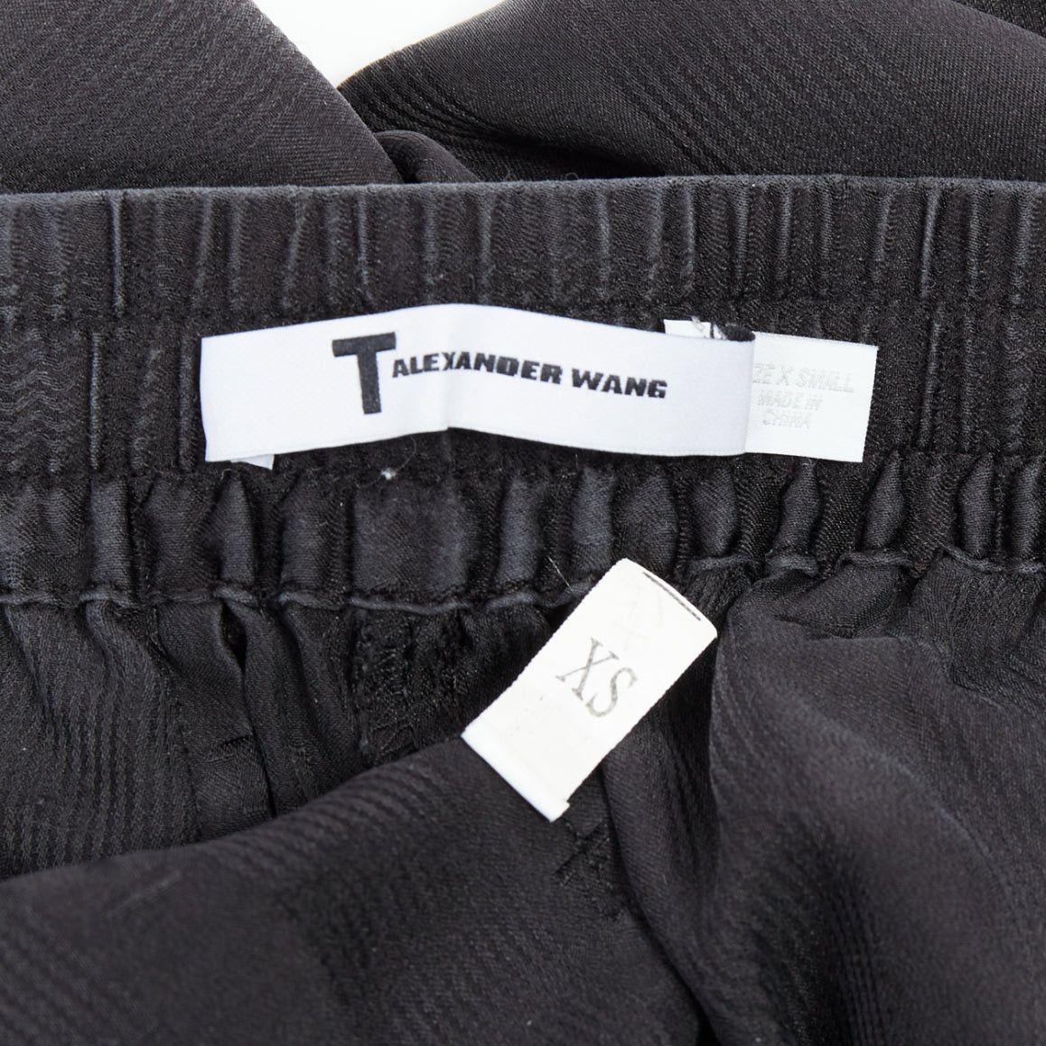 T by Alexander Wang ALEXANDER WANG T black 100% washed silk T logo pajama pants XS Size 26" / US 2 / IT 38 - 8 Thumbnail