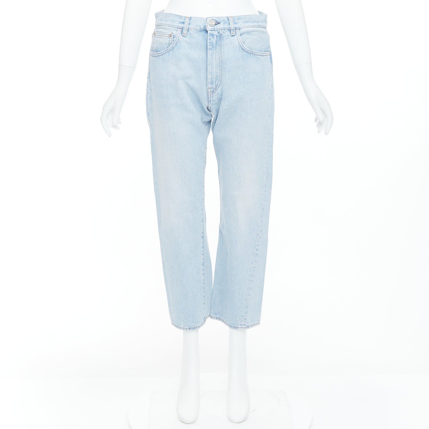 Toteme TOTEME Twisted Seam light blue washed denim asymmetric jeans 27" Size 27" / US 4 / IT 40 - 10 Thumbnail