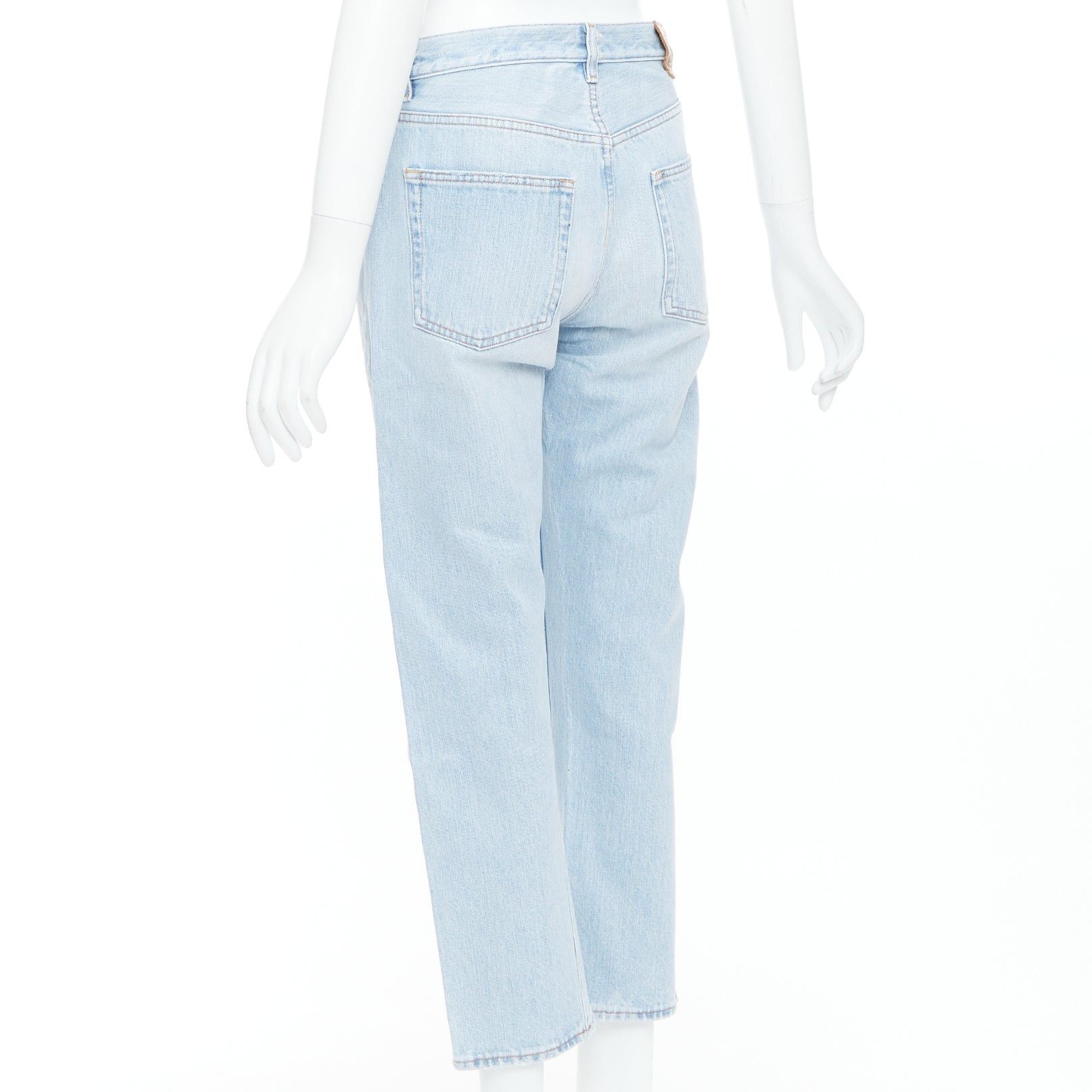 Toteme TOTEME Twisted Seam light blue washed denim asymmetric jeans 27" Size 27" / US 4 / IT 40 - 6 Thumbnail