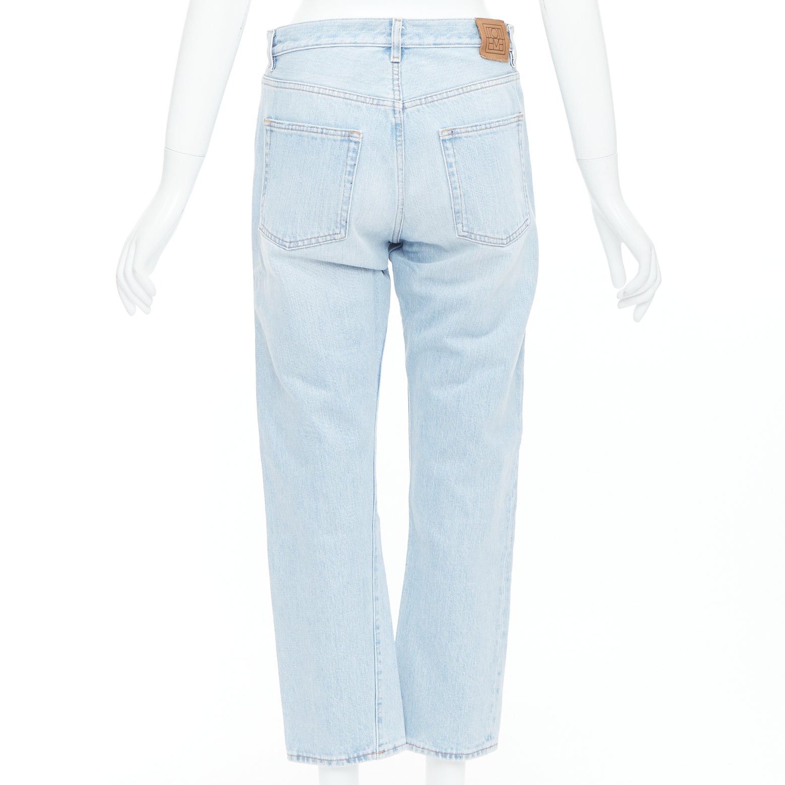 Toteme TOTEME Twisted Seam light blue washed denim asymmetric jeans 27" Size 27" / US 4 / IT 40 - 5 Thumbnail