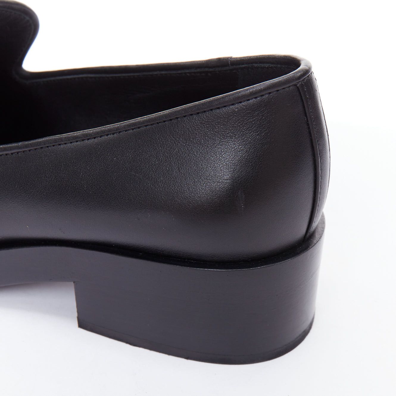 Chanel CHANEL 2023 black leather gold CC 5 coin embellished classic loafers EU37 Size US 7 / IT 37 - 8 Thumbnail