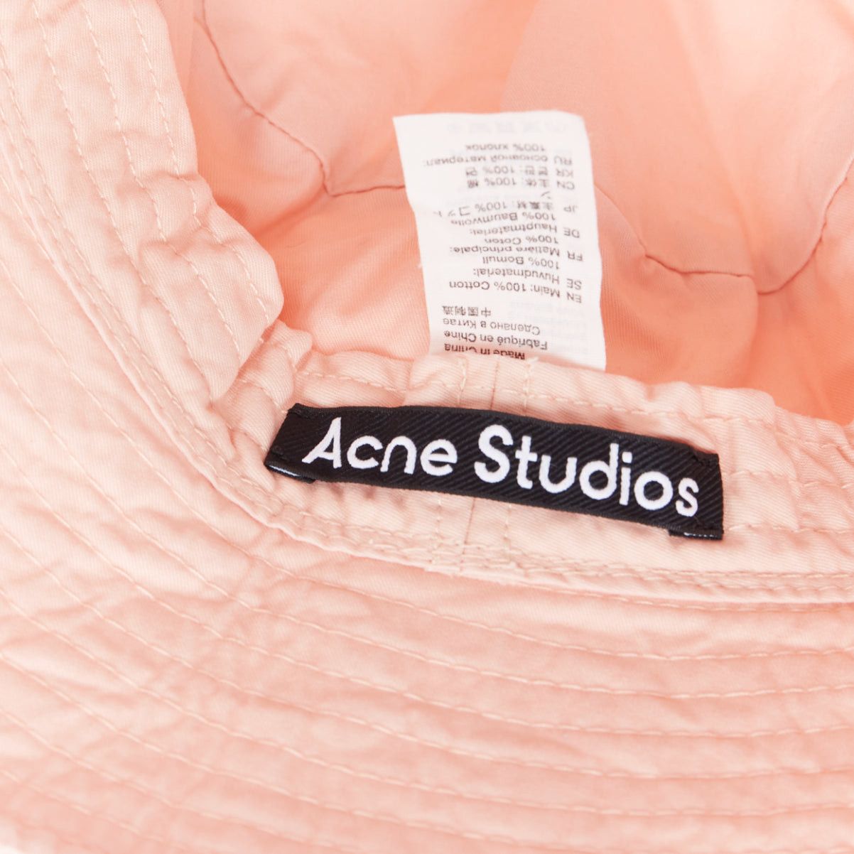 Acne Studios ACNE STUDIOS Pansy Face pink cotton orange smiley bucket hat 59cm Size ONE SIZE - 8 Thumbnail