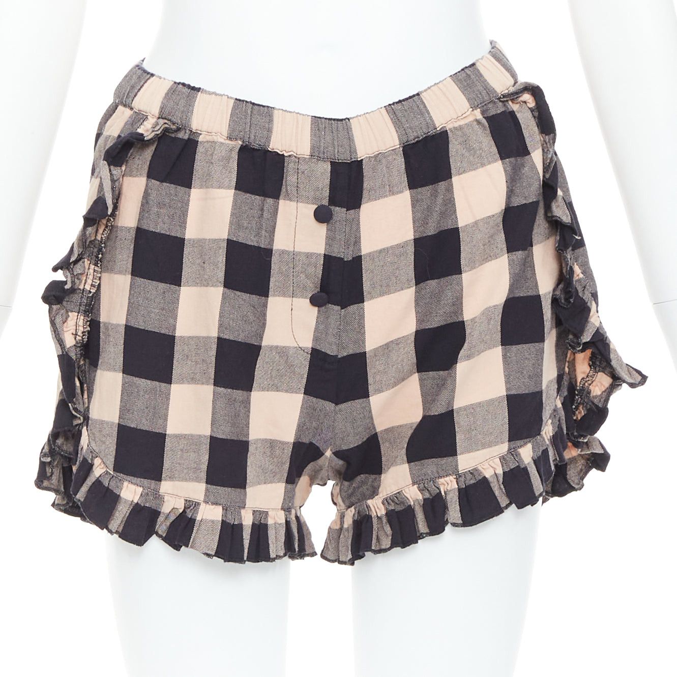 Other MORGAN LANE peach black cotton ribbon trim checkered top short set P Size S / US 4 / IT 40 - 6 Thumbnail
