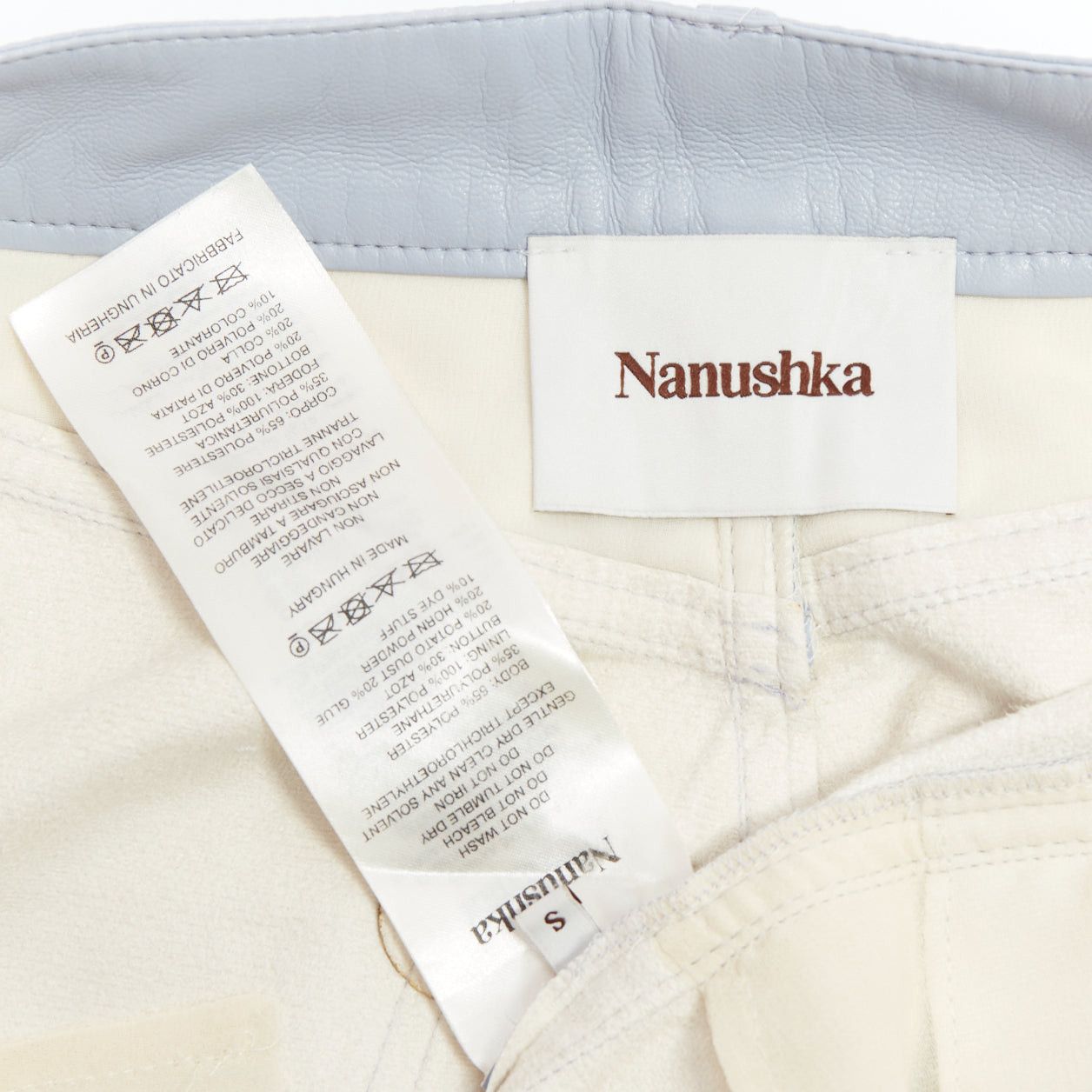 Nanushka NANUSHKA powder blue vegan leather high waist shorts S Size 27" / US 4 / IT 40 - 8 Thumbnail