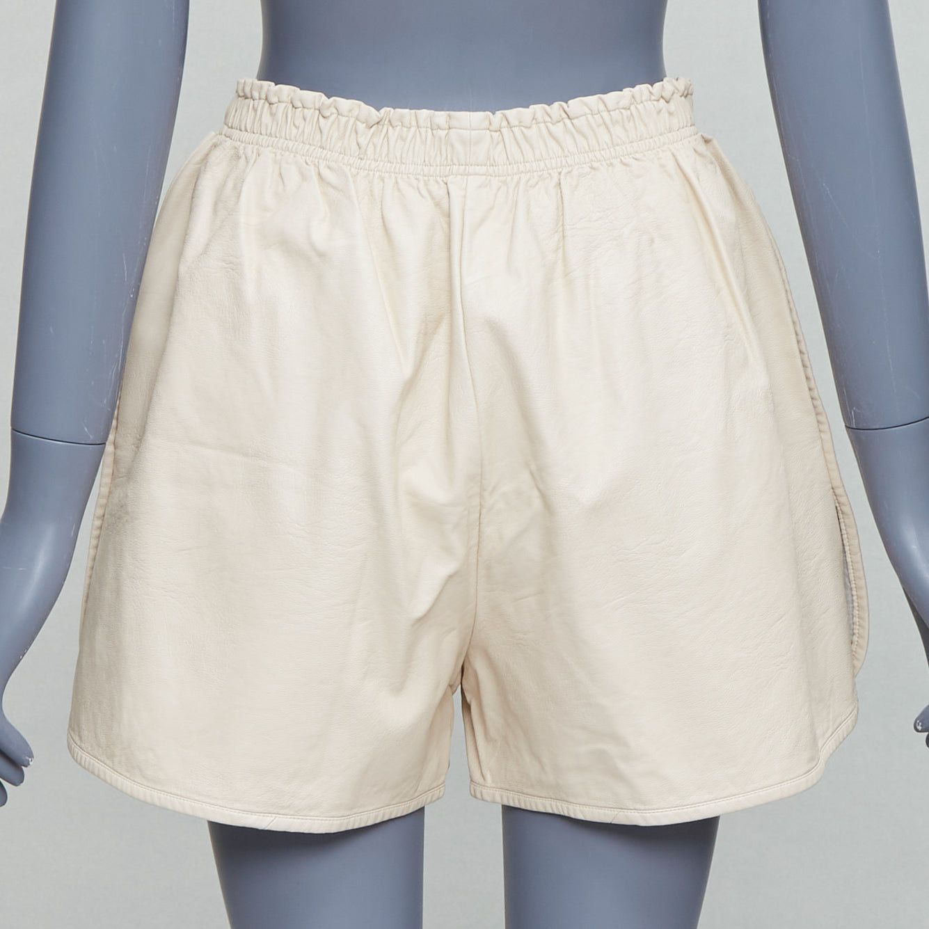 Stella McCartney STELLA MCCARTNEY Skin Free Skin beige faux leather pocketed shorts IT38 XS Size 26" / US 2 / IT 38 - 5 Thumbnail