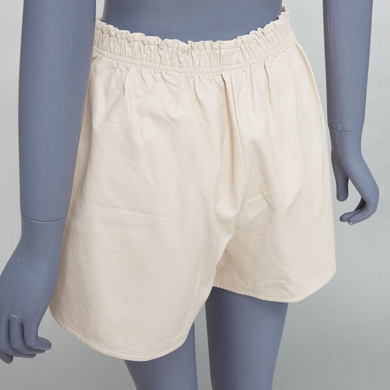 Stella McCartney STELLA MCCARTNEY Skin Free Skin beige faux leather pocketed shorts IT38 XS Size 26" / US 2 / IT 38 - 7 Thumbnail
