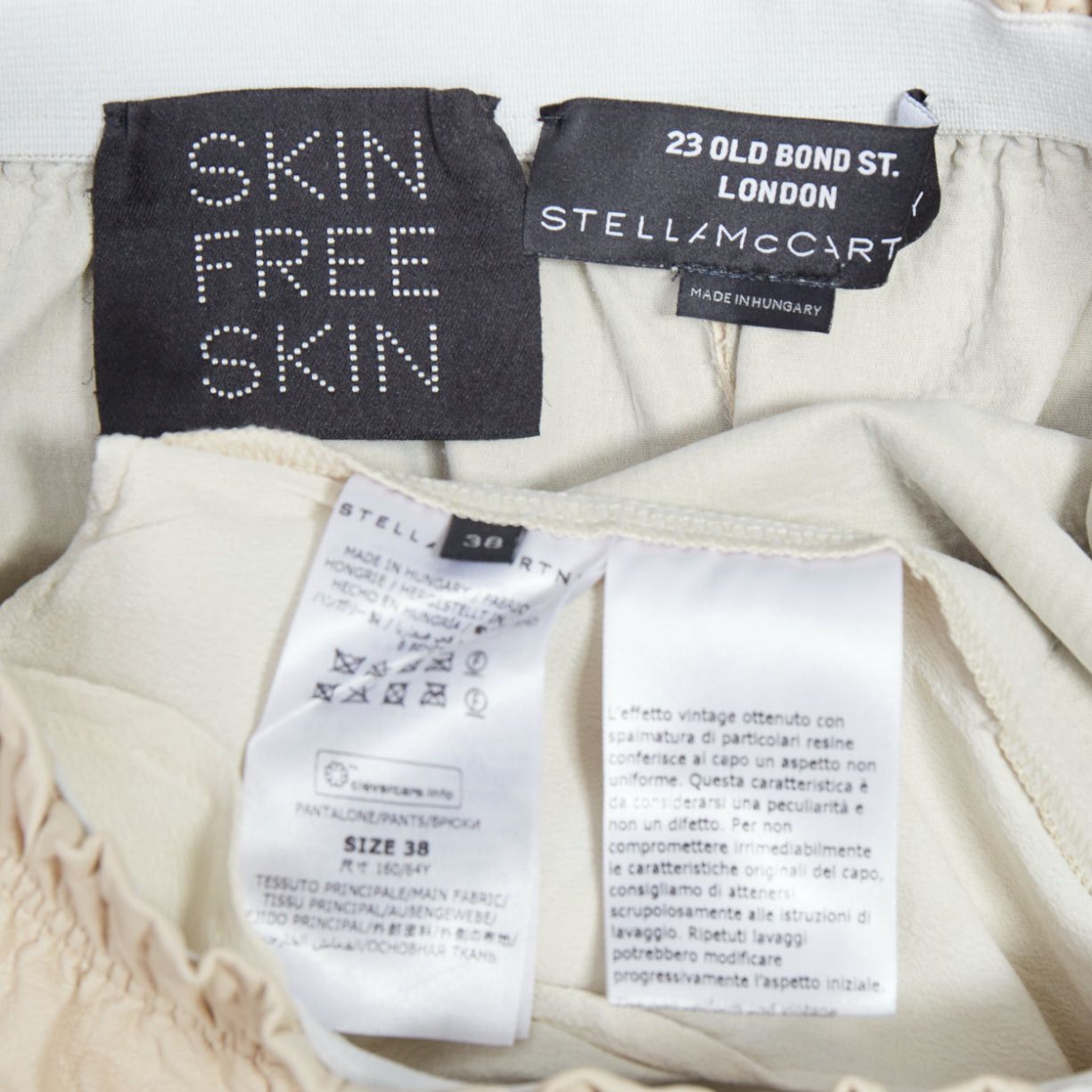 Stella McCartney STELLA MCCARTNEY Skin Free Skin beige faux leather pocketed shorts IT38 XS Size 26" / US 2 / IT 38 - 8 Thumbnail