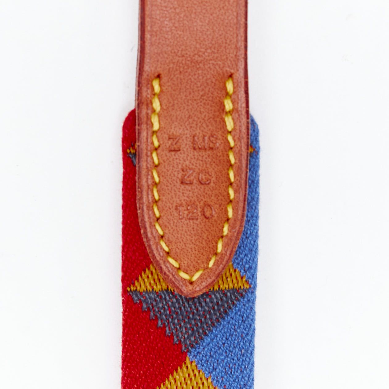 Hermes HERMES Medor Slim Dog Leash colorful red blue brown bridle leather Size ONE SIZE - 6 Thumbnail