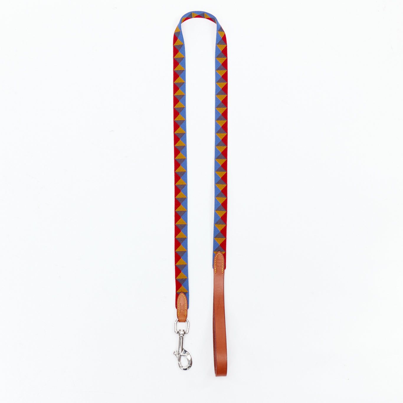 Hermes HERMES Medor Slim Dog Leash colorful red blue brown bridle leather Size ONE SIZE - 4 Thumbnail