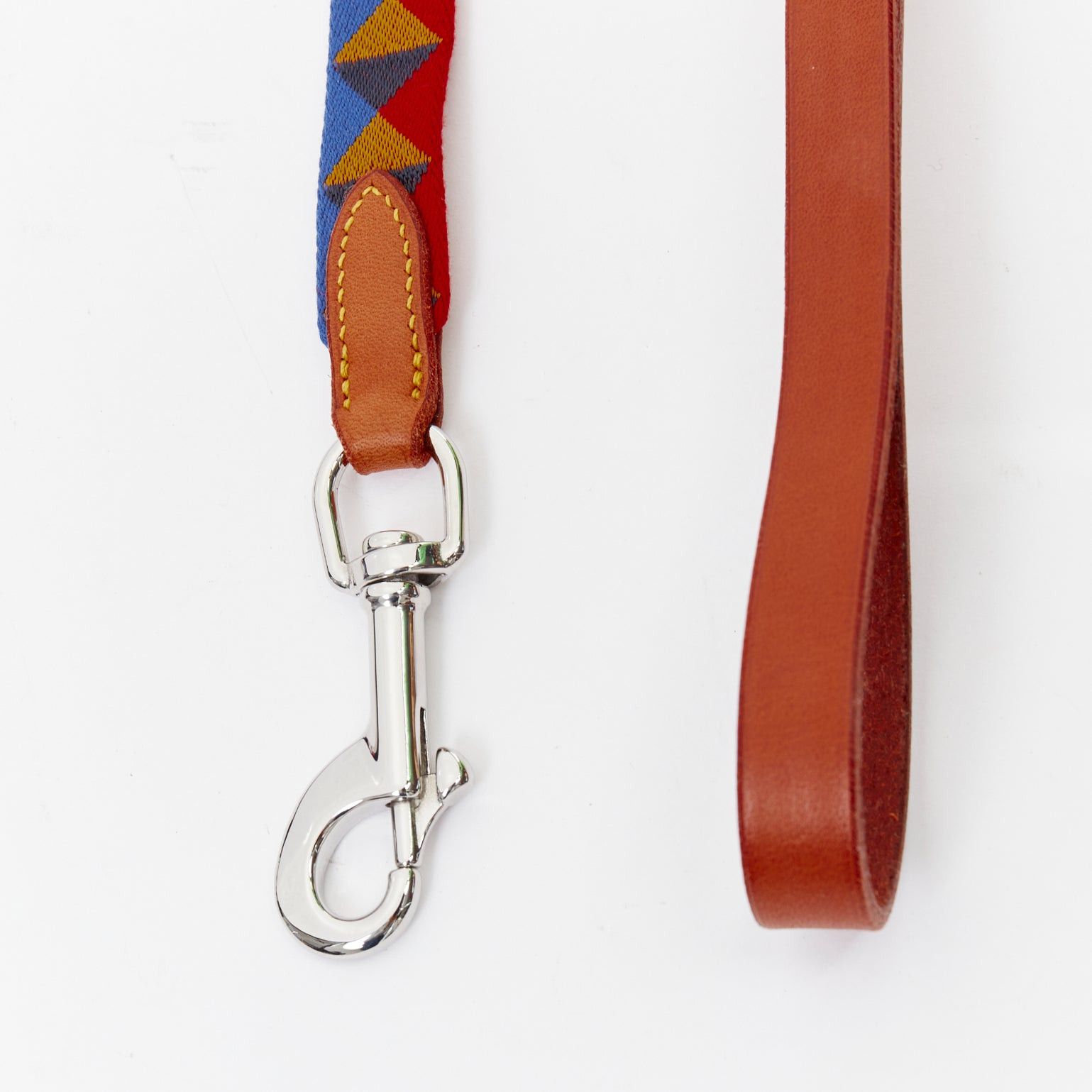 Hermes HERMES Medor Slim Dog Leash colorful red blue brown bridle leather Size ONE SIZE - 2 Thumbnail