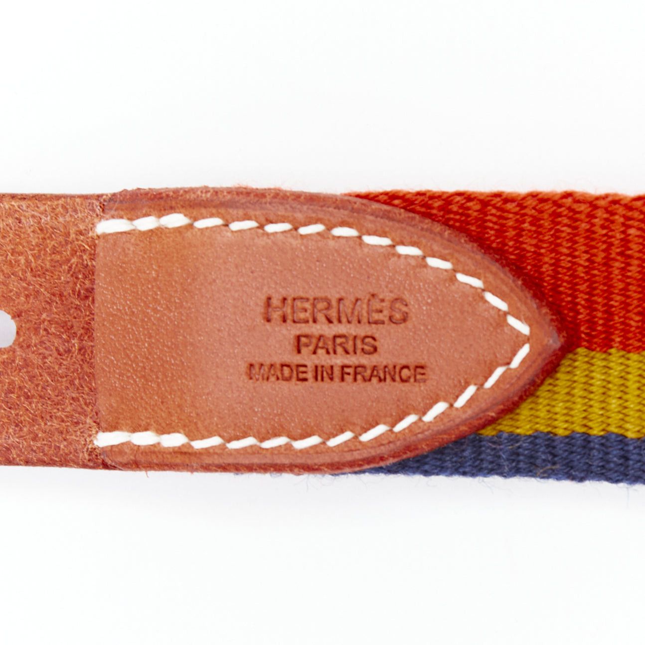 Hermes HERMES Rocabar III Dog Collar brown leather PHW logo rainbow Size ONE SIZE - 6 Thumbnail