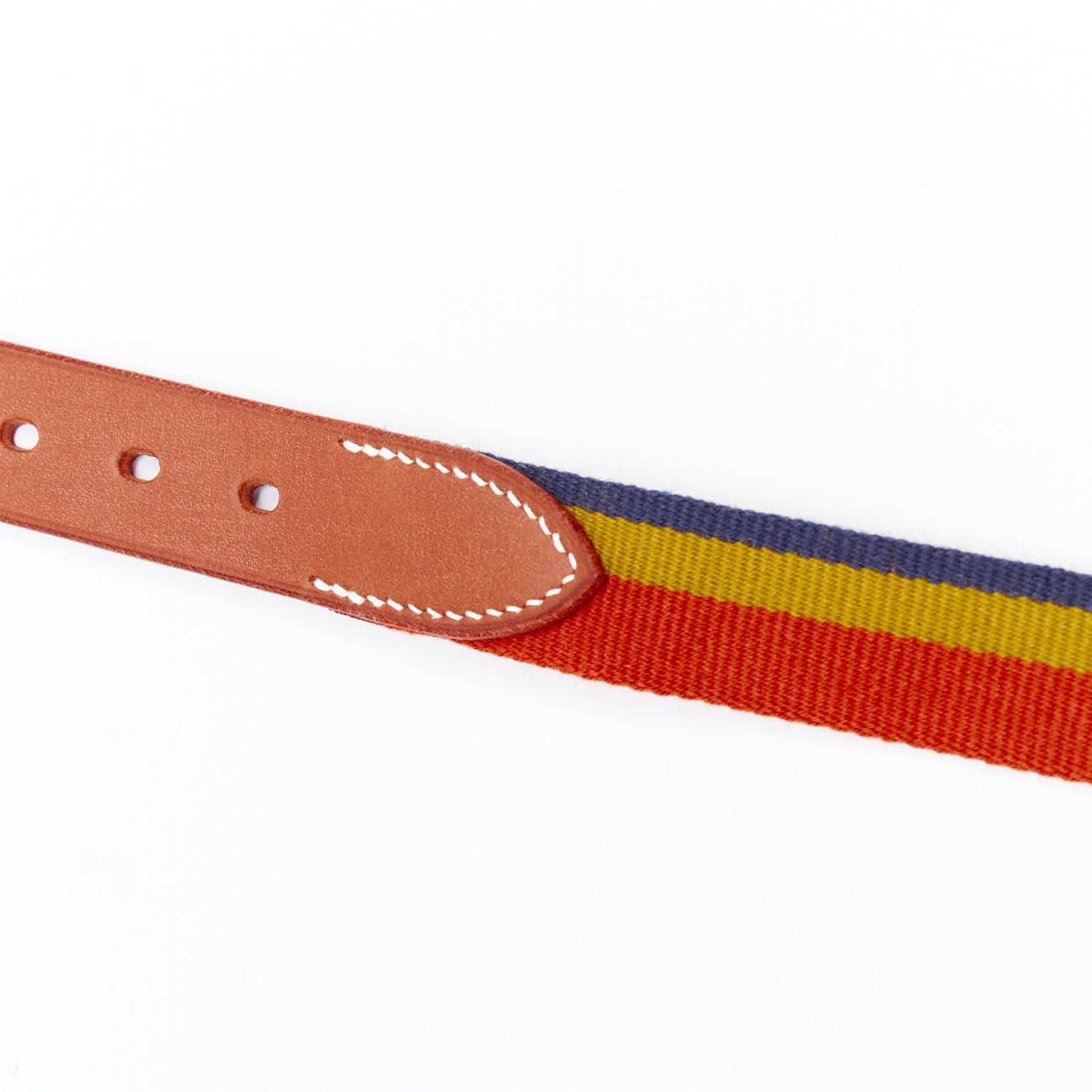 Hermes HERMES Rocabar III Dog Collar brown leather PHW logo rainbow Size ONE SIZE - 3 Thumbnail