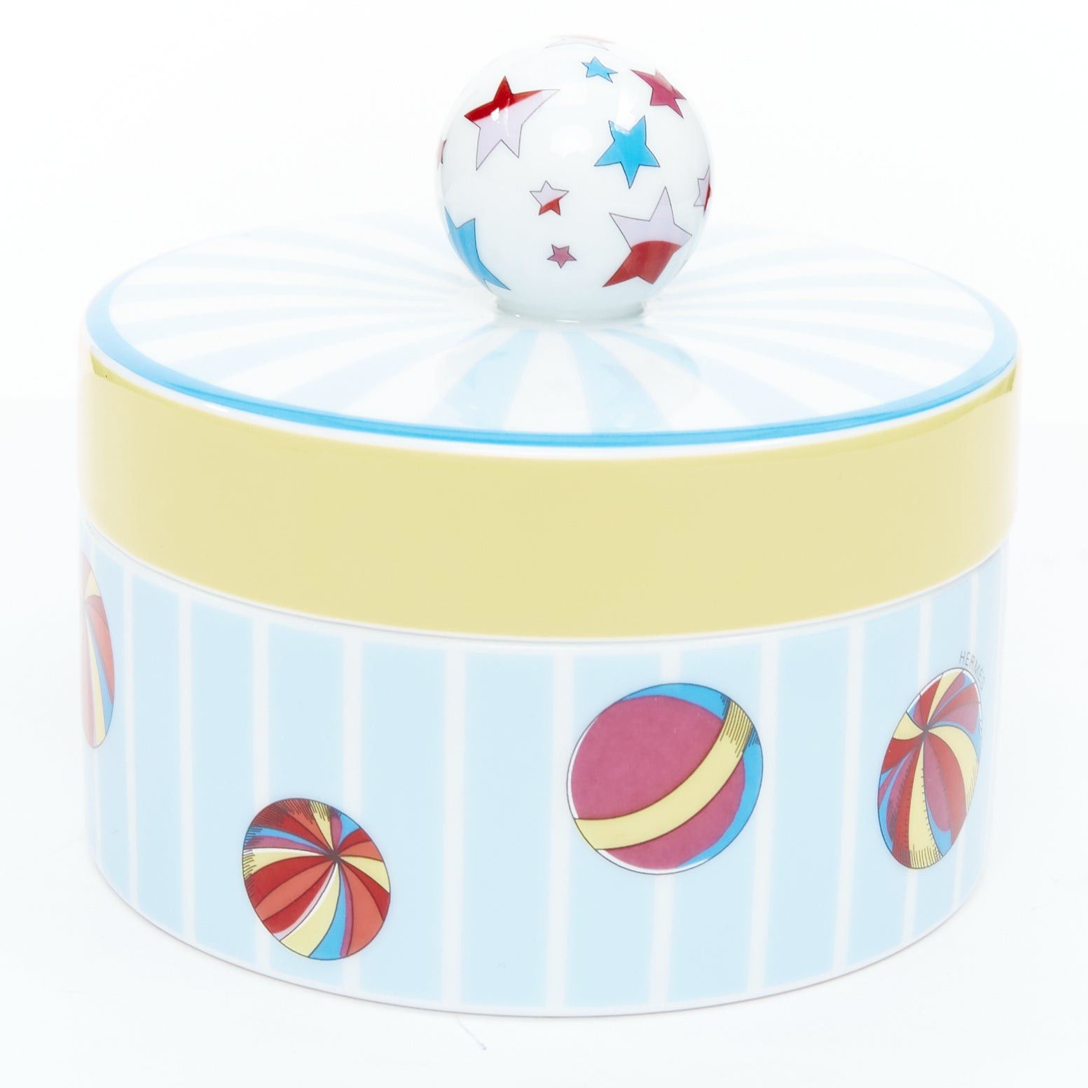 Hermes RHERMES Circus Round Box blue yellow white star balls porcelain container Size ONE SIZE - 4 Thumbnail