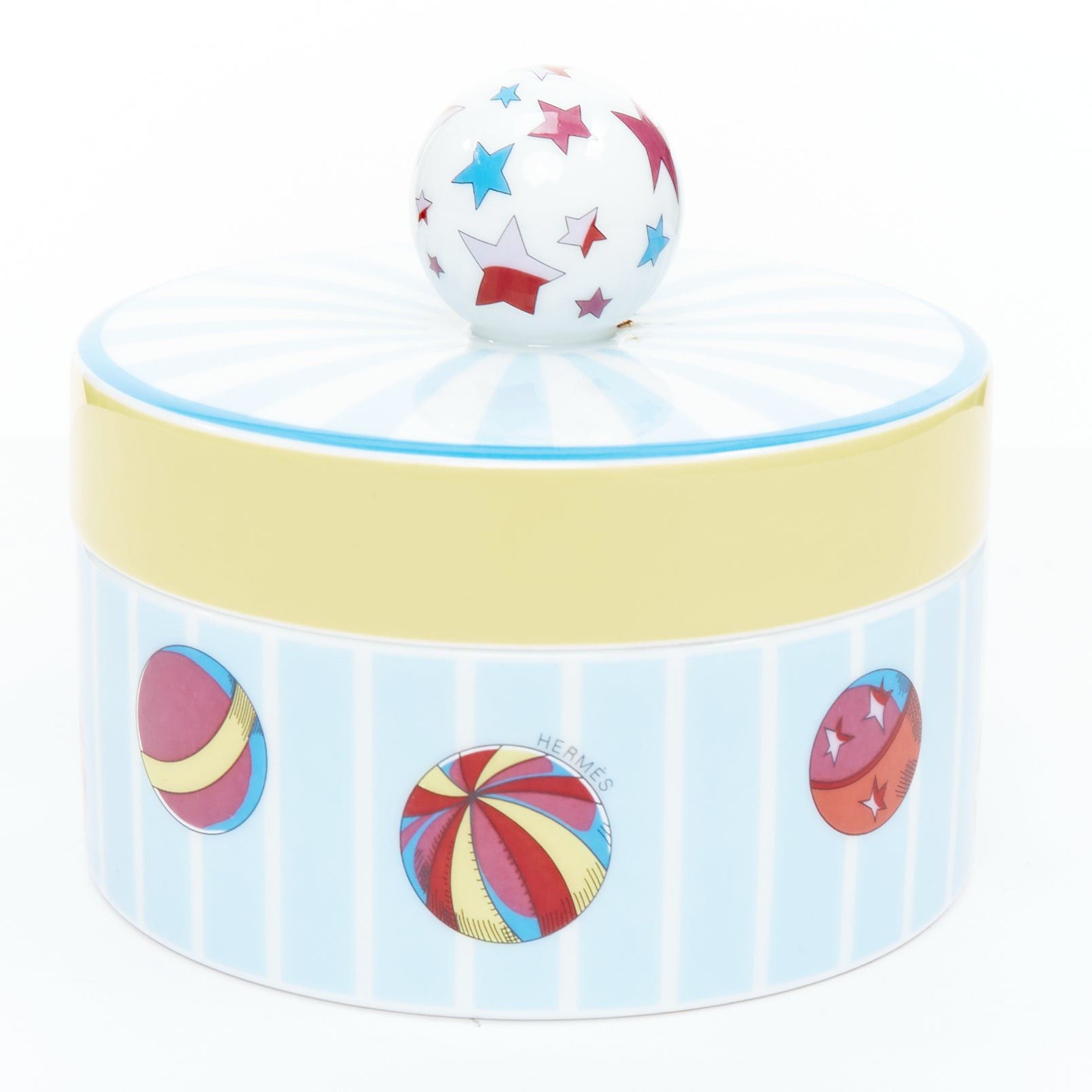 Hermes RHERMES Circus Round Box blue yellow white star balls porcelain container Size ONE SIZE - 3 Thumbnail