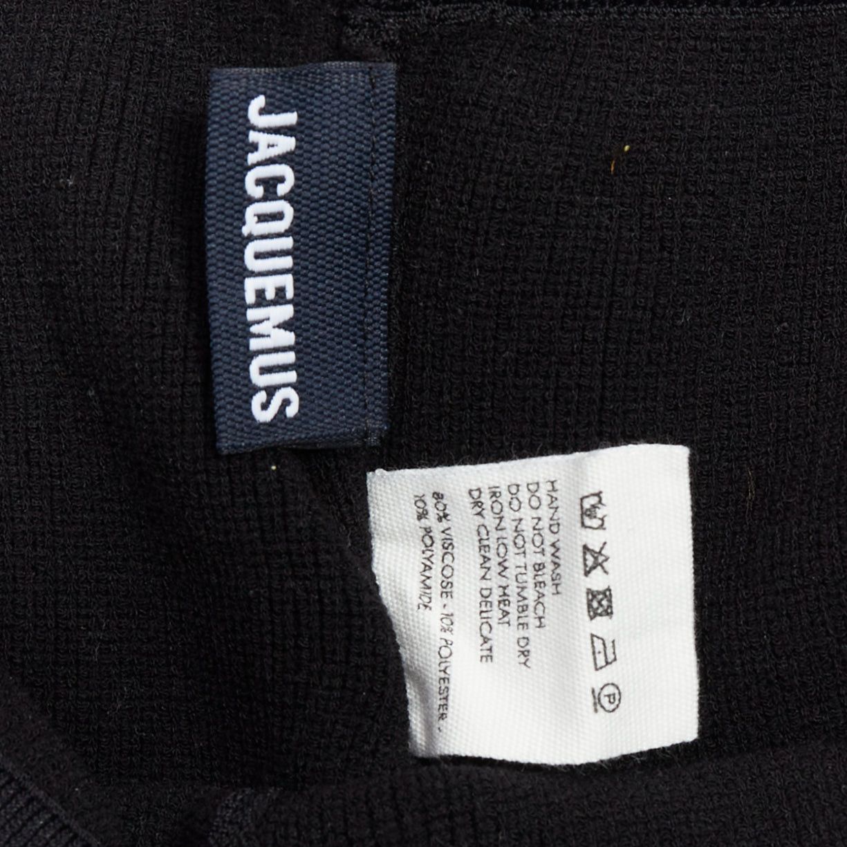 Jacquemus JACQUEMUS black viscose blend minimal knitted cyclist shorts FR36 S Size 27" / US 4 / IT 40 - 8 Thumbnail