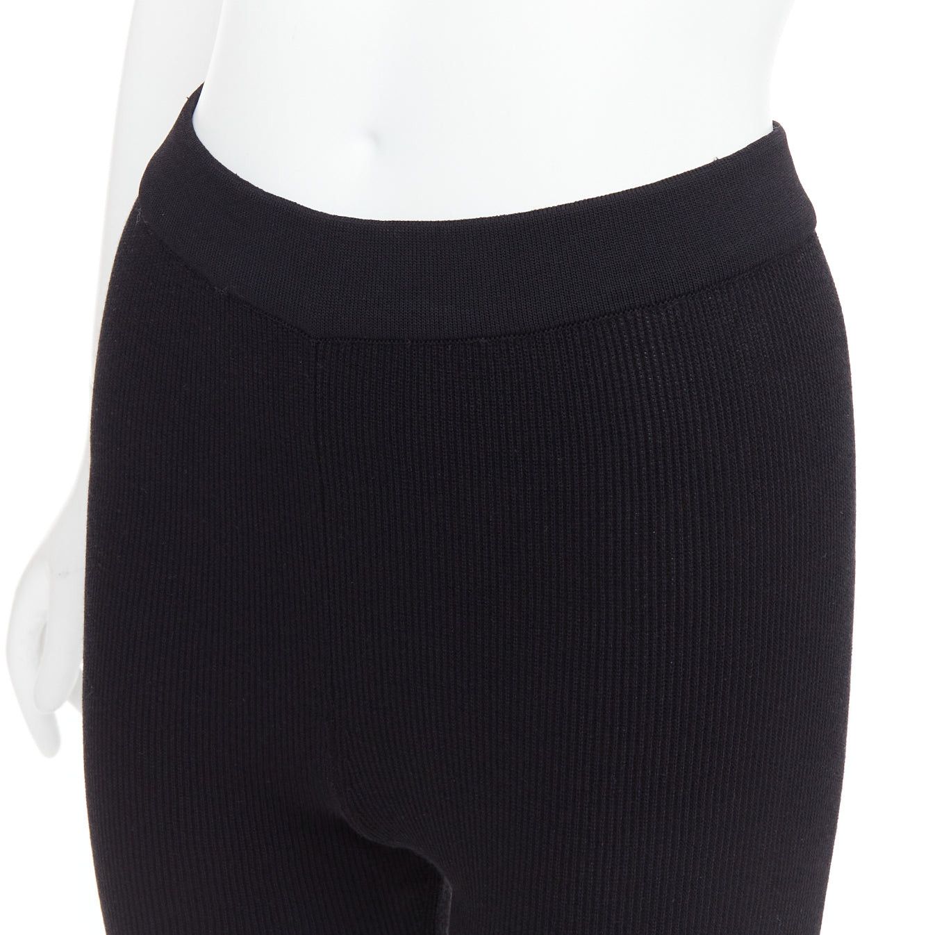 Jacquemus JACQUEMUS black viscose blend minimal knitted cyclist shorts FR36 S Size 27" / US 4 / IT 40 - 2 Thumbnail