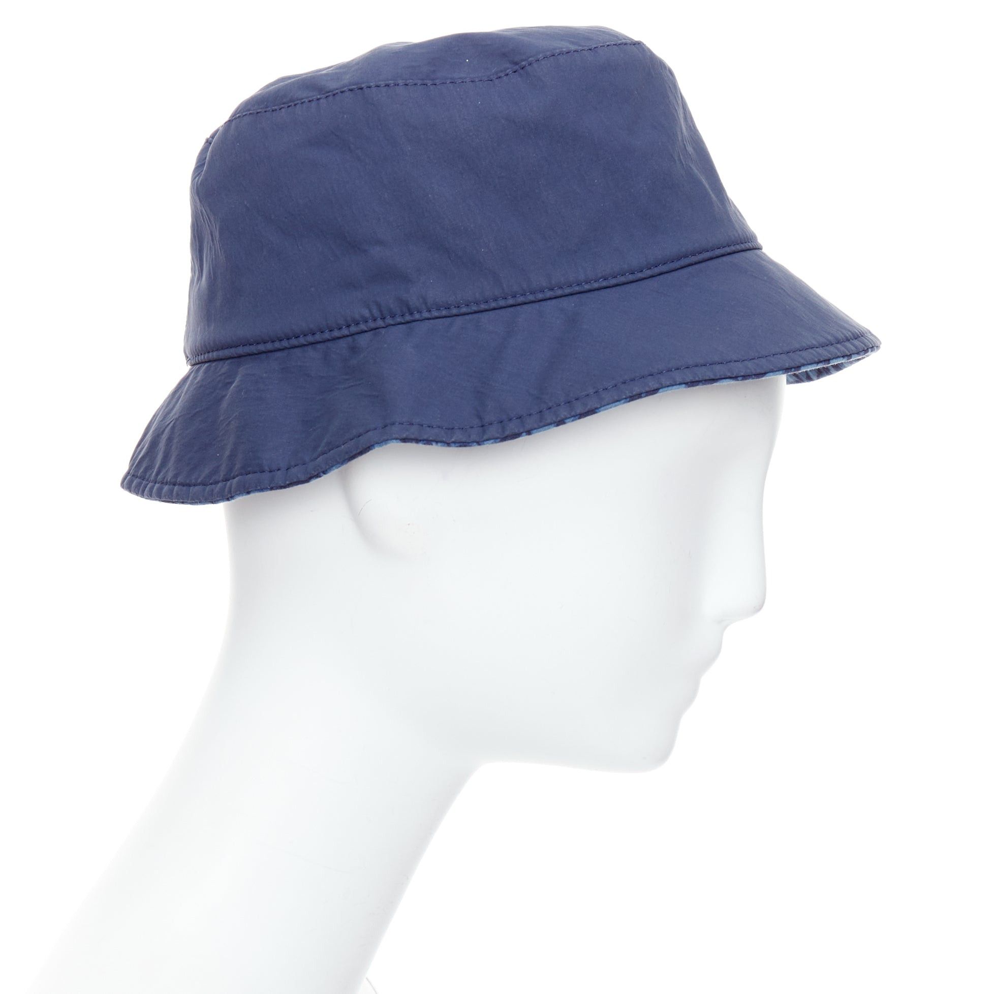 Dior CHRISTIAN DIOR KIDS navy cotton monogram lined bucket hat T4 Size ONE SIZE - 4 Thumbnail