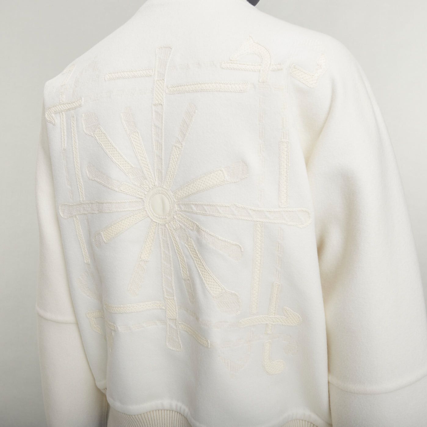 Hermes HERMES double faced 100% cashmere leather applique back bomber jacket FR38 M Size M / US 6-8 / IT 42-44 - 7 Thumbnail