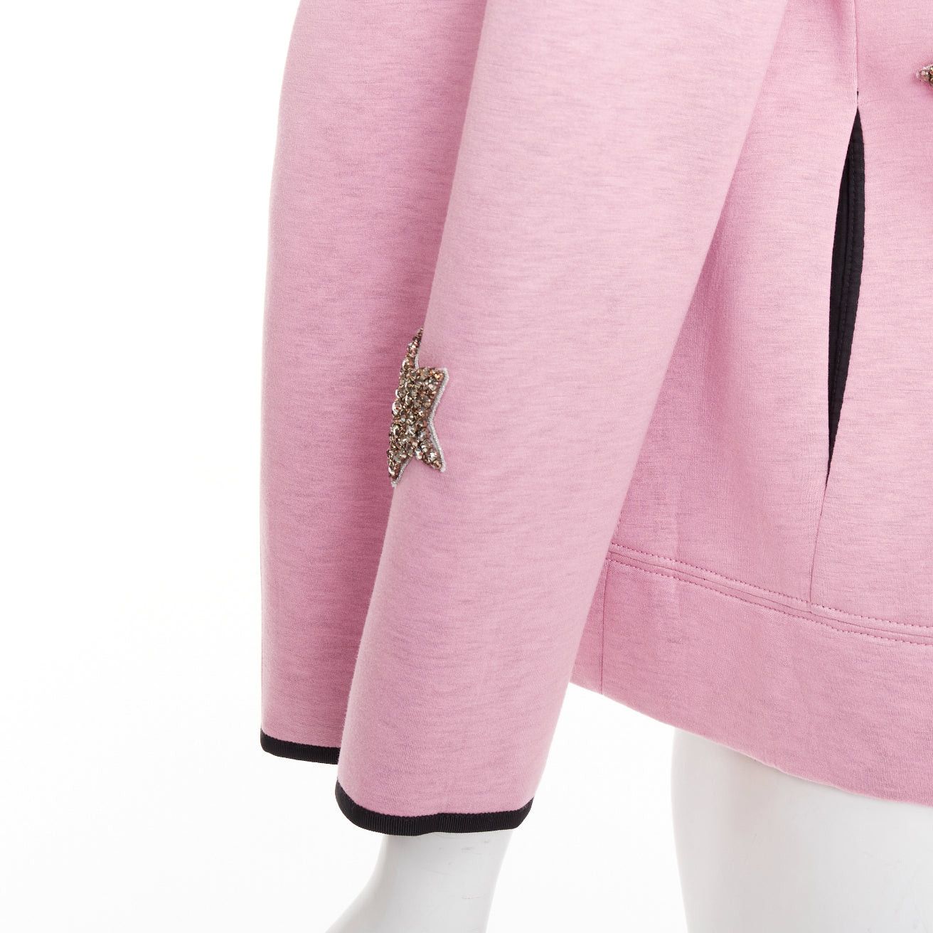 Other DICE KAYEK pink neoprene beaded star applique ribbon drawstring hoodie IT38 XS Size M / US 6-8 / IT 42-44 - 7 Thumbnail