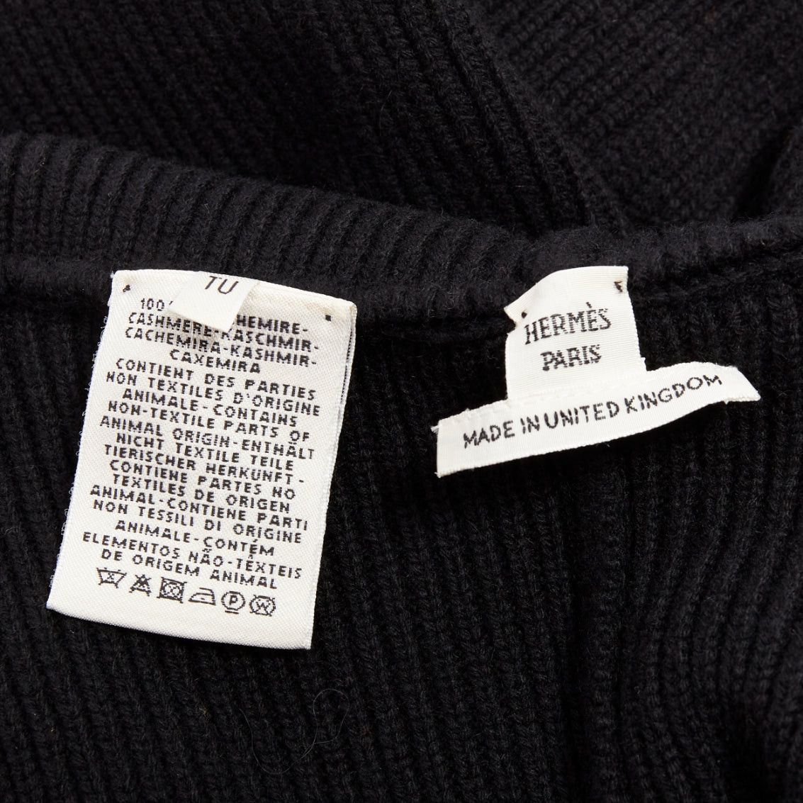 Hermes HERMES 100% cashmere black hooded rectangular poncho cardigan coat TU Size M / US 6-8 / IT 42-44 - 9 Thumbnail