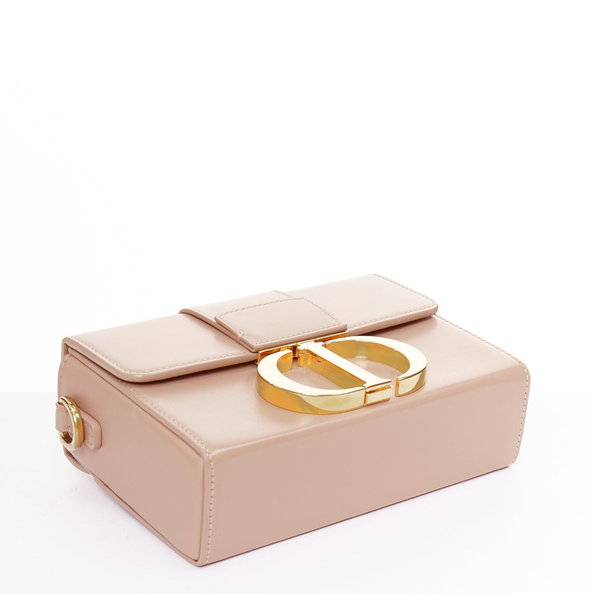 Dior CHRISTIAN DIOR 30 Montaigne Box Mini nude leather gold CD buckle crossbody bag Size ONE SIZE - 6 Thumbnail