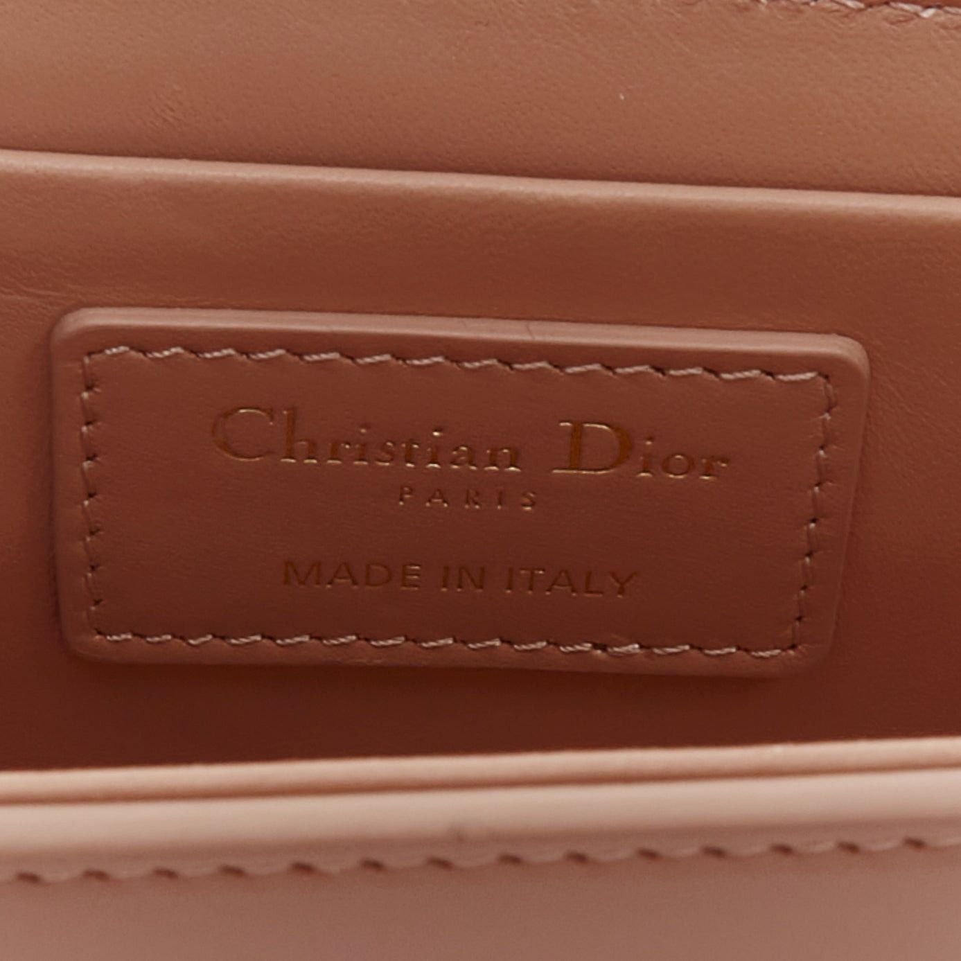 Dior CHRISTIAN DIOR 30 Montaigne Box Mini nude leather gold CD buckle crossbody bag Size ONE SIZE - 10 Thumbnail