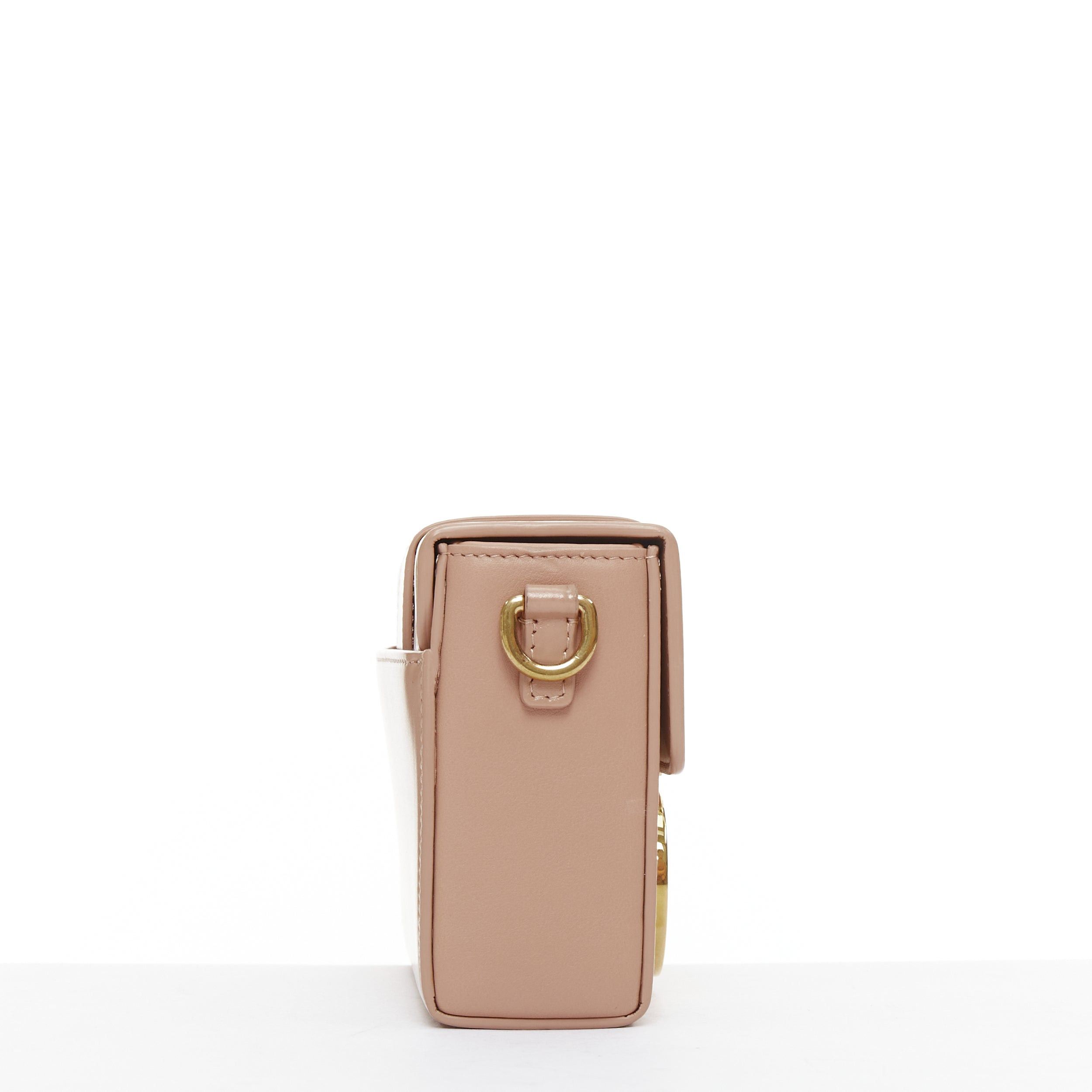 Dior CHRISTIAN DIOR 30 Montaigne Box Mini nude leather gold CD buckle crossbody bag Size ONE SIZE - 4 Thumbnail