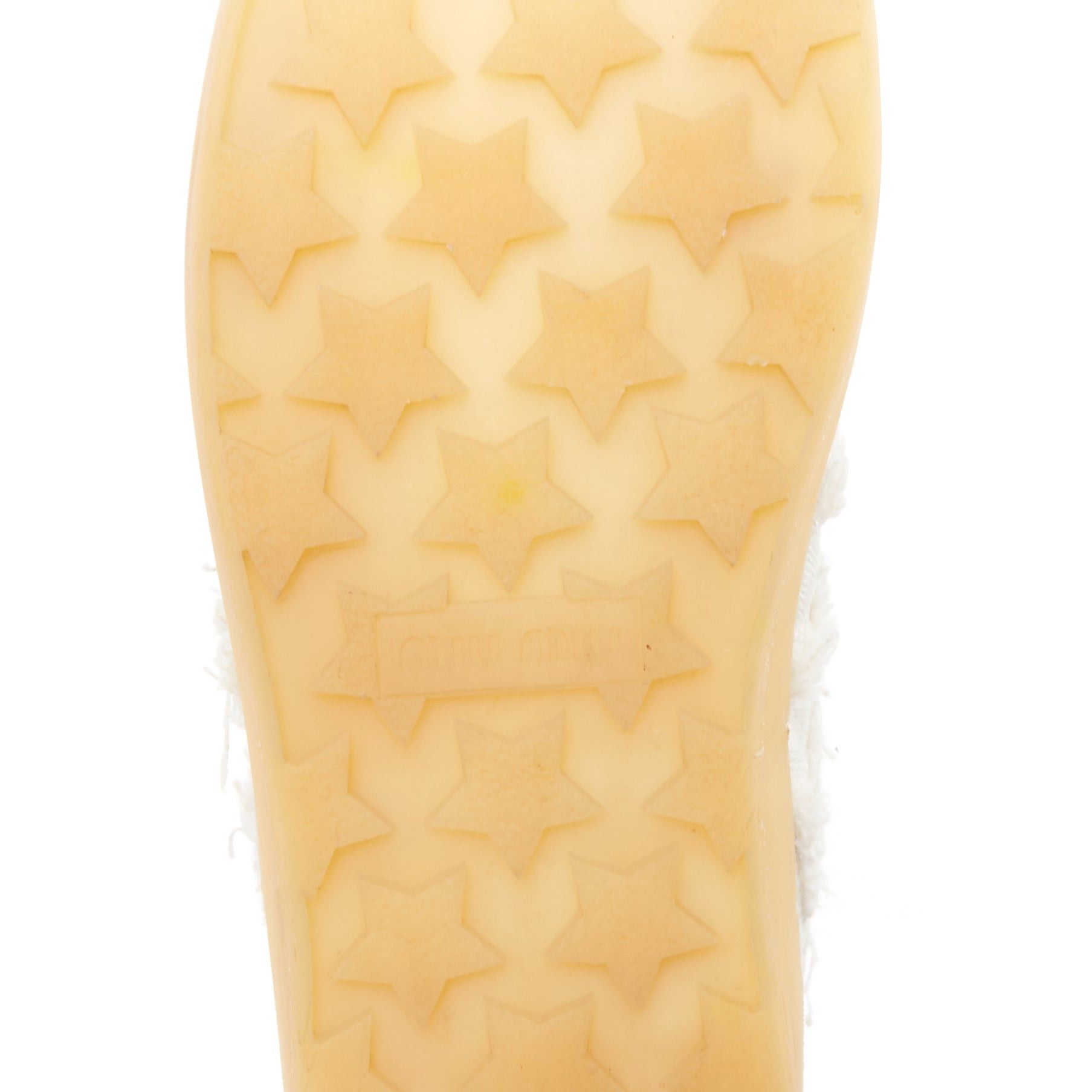 Miu Miu MIU MIU Denim beige raw cut frayed canvas skateboard sneakers EU37 Size US 7 / IT 37 - 10 Thumbnail