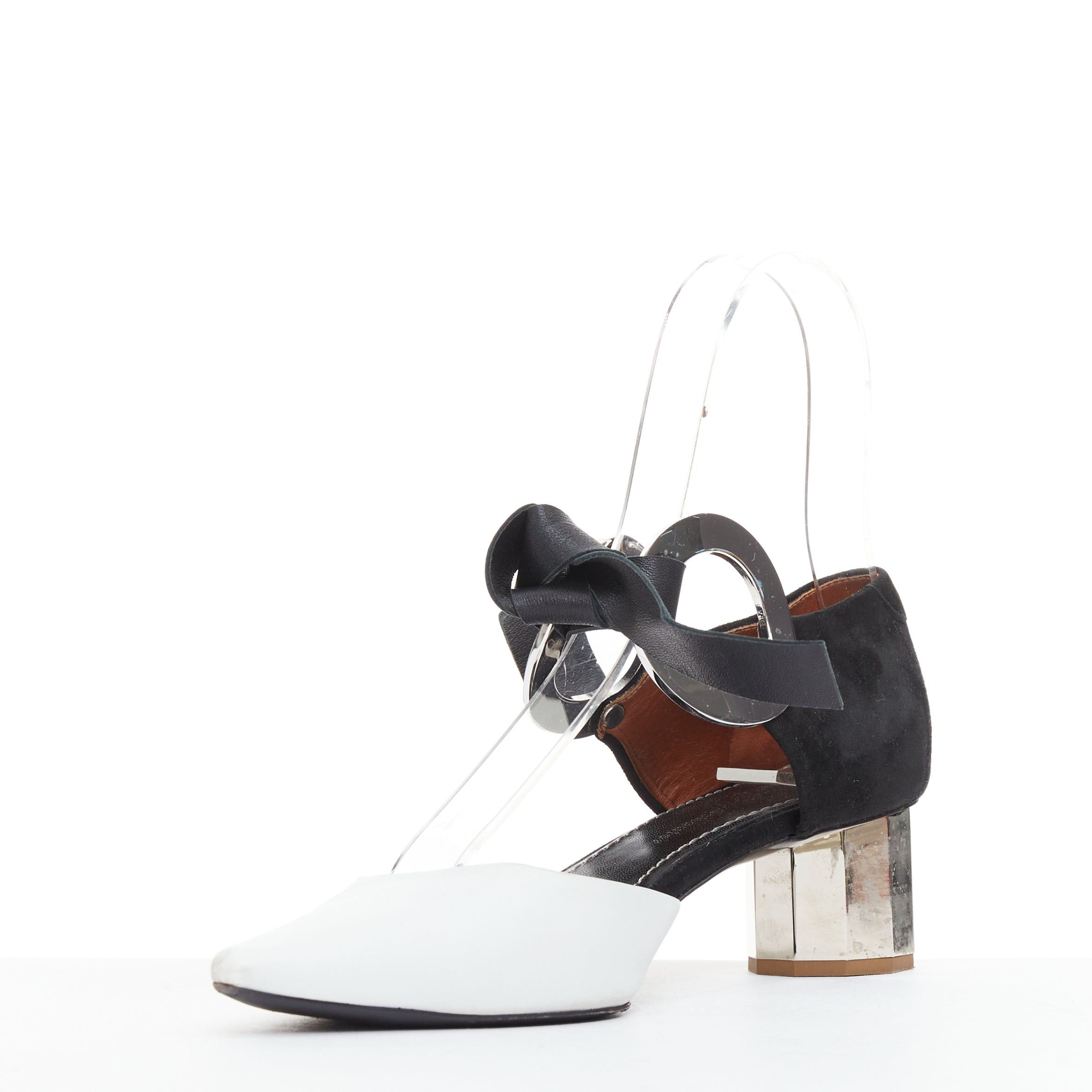 Proenza Schouler PROENZA SCHOULER 2016 bicolor black white grommet metal heels EU36 Size US 6 / IT 36 - 4 Thumbnail