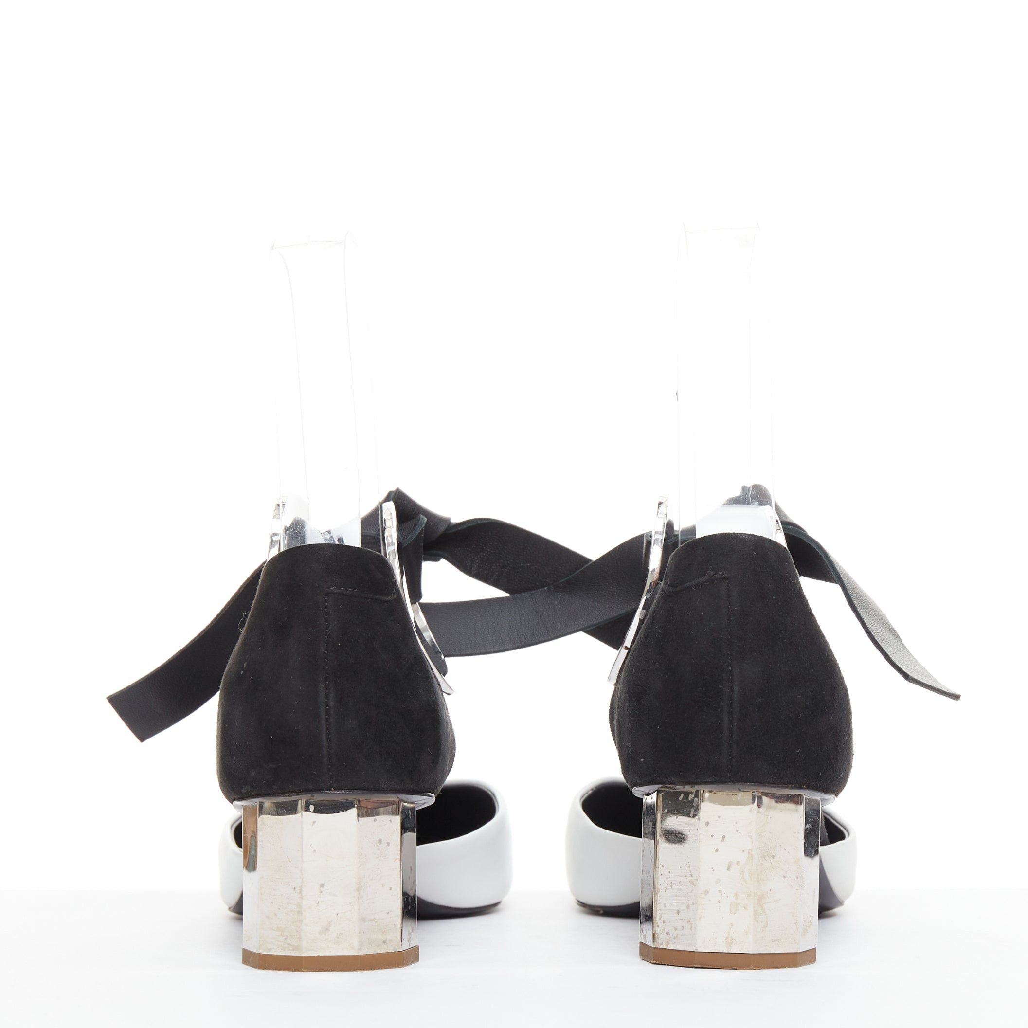 Proenza Schouler PROENZA SCHOULER 2016 bicolor black white grommet metal heels EU36 Size US 6 / IT 36 - 5 Thumbnail