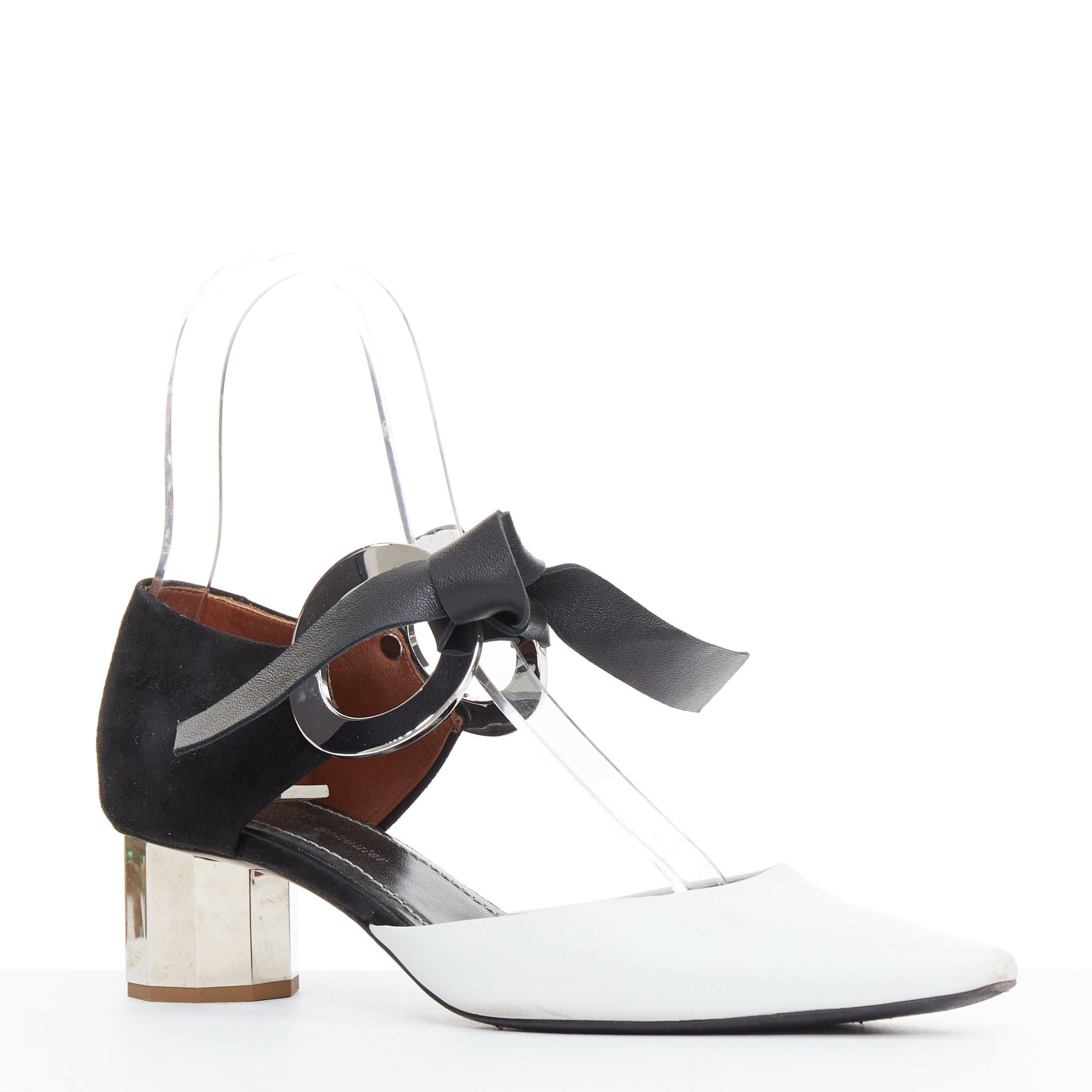 Proenza Schouler PROENZA SCHOULER 2016 bicolor black white grommet metal heels EU36 Size US 6 / IT 36 - 2 Thumbnail