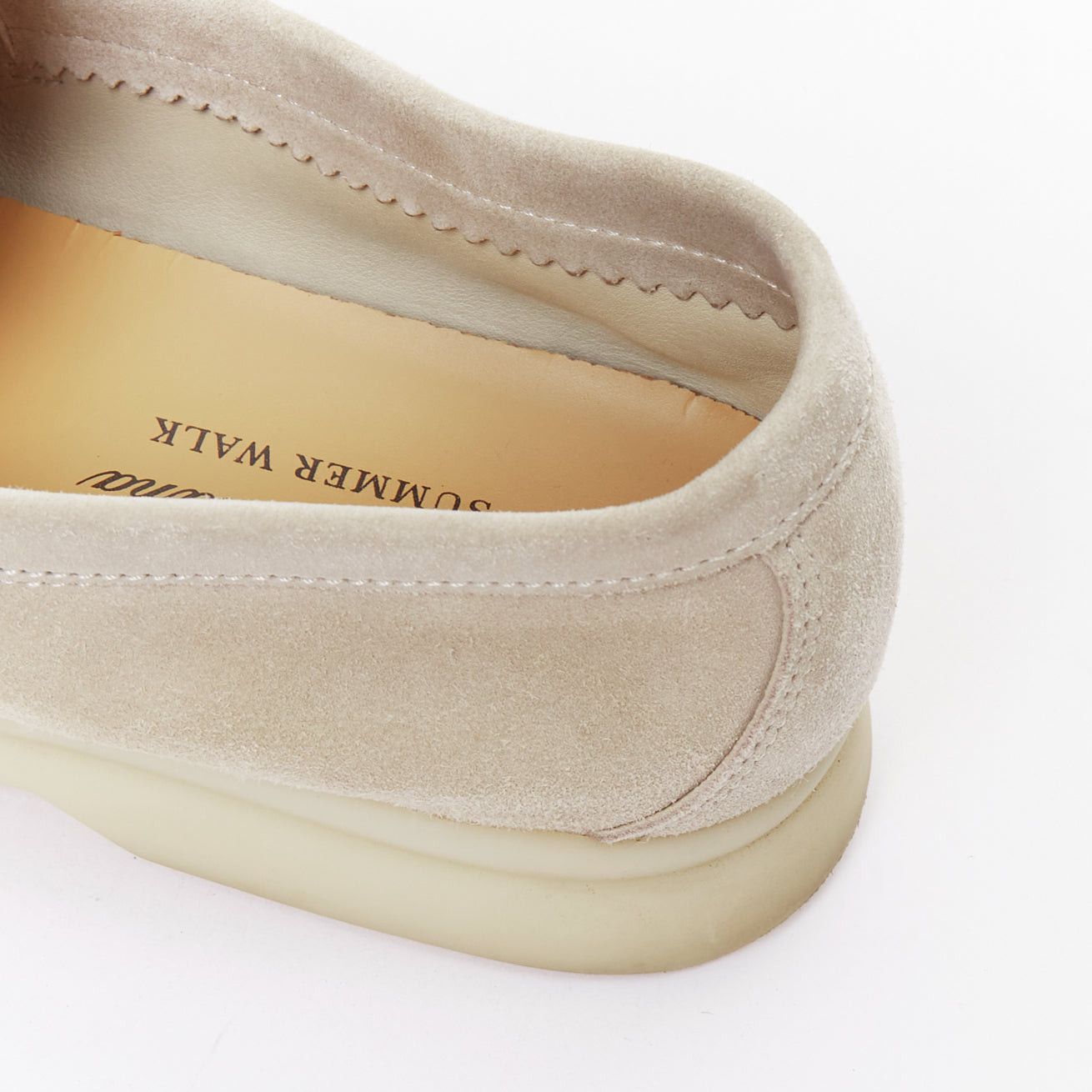 Loro Piana LORO PIANA Summerwalk Chamslofer sand suede Rabbit pendant loafers EU37 Size US 7 / IT 37 - 8 Thumbnail