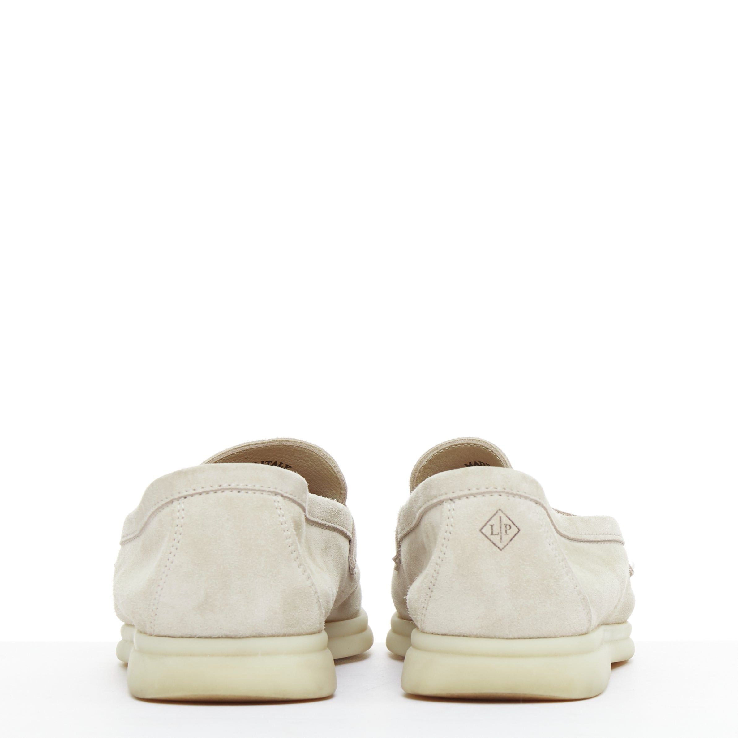 Loro Piana LORO PIANA Summerwalk Chamslofer sand suede Rabbit pendant loafers EU37 Size US 7 / IT 37 - 5 Thumbnail