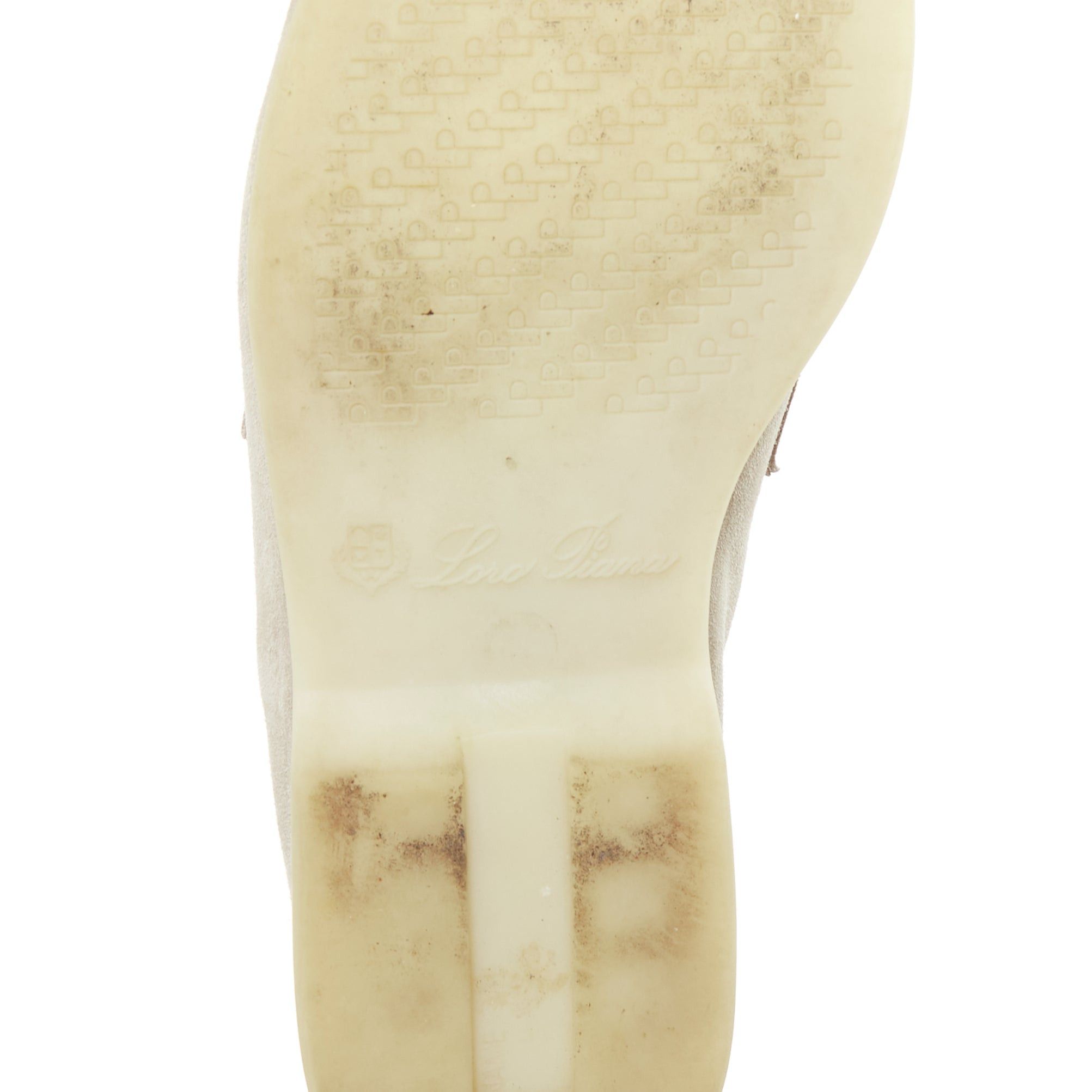 Loro Piana LORO PIANA Summerwalk Chamslofer sand suede Rabbit pendant loafers EU37 Size US 7 / IT 37 - 10 Thumbnail