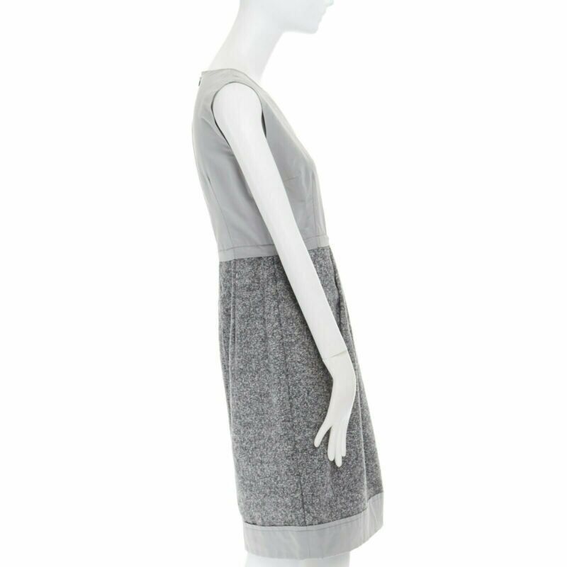 Max Mara MAX MARA grey polyamide speckle wool skirt sleeveless work dress US8 FR40 M Size 28" / US 6 / IT 42 - 4 Thumbnail