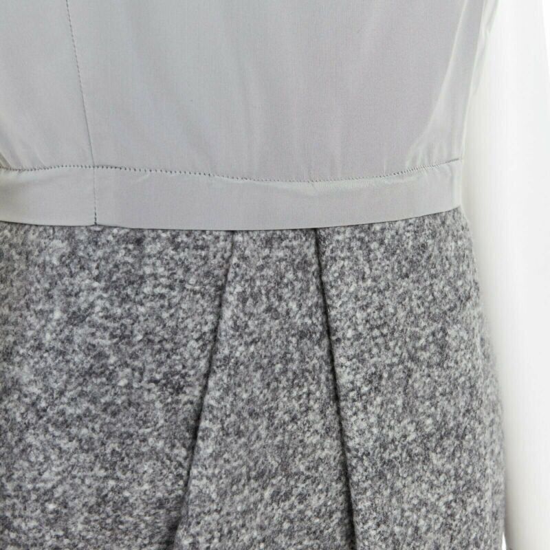 Max Mara MAX MARA grey polyamide speckle wool skirt sleeveless work dress US8 FR40 M Size 28" / US 6 / IT 42 - 8 Thumbnail