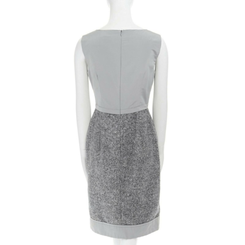 Max Mara MAX MARA grey polyamide speckle wool skirt sleeveless work dress US8 FR40 M Size 28" / US 6 / IT 42 - 5 Thumbnail