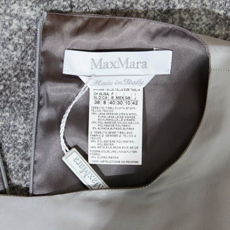 Max Mara MAX MARA grey polyamide speckle wool skirt sleeveless work dress US8 FR40 M Size 28" / US 6 / IT 42 - 11 Thumbnail