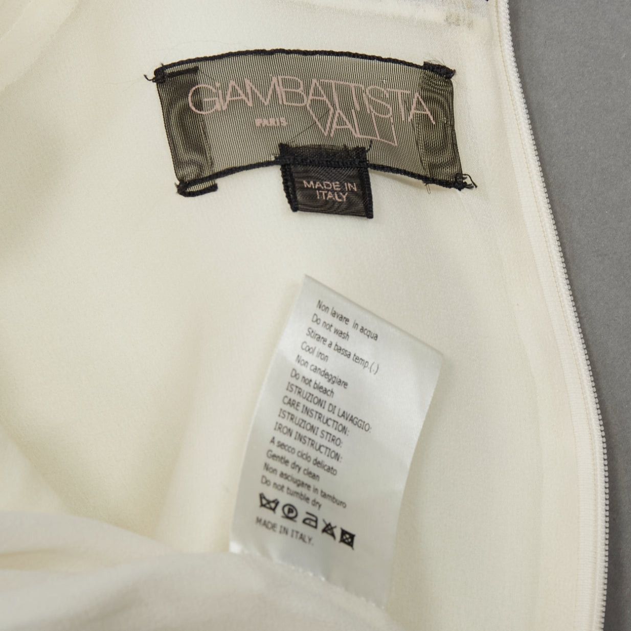 Giambattista Valli GIAMBATTISTA VALLI cream crepe embroidery ruffle collar dress IT42 M Size M / US 6-8 / IT 42-44 - 8 Thumbnail
