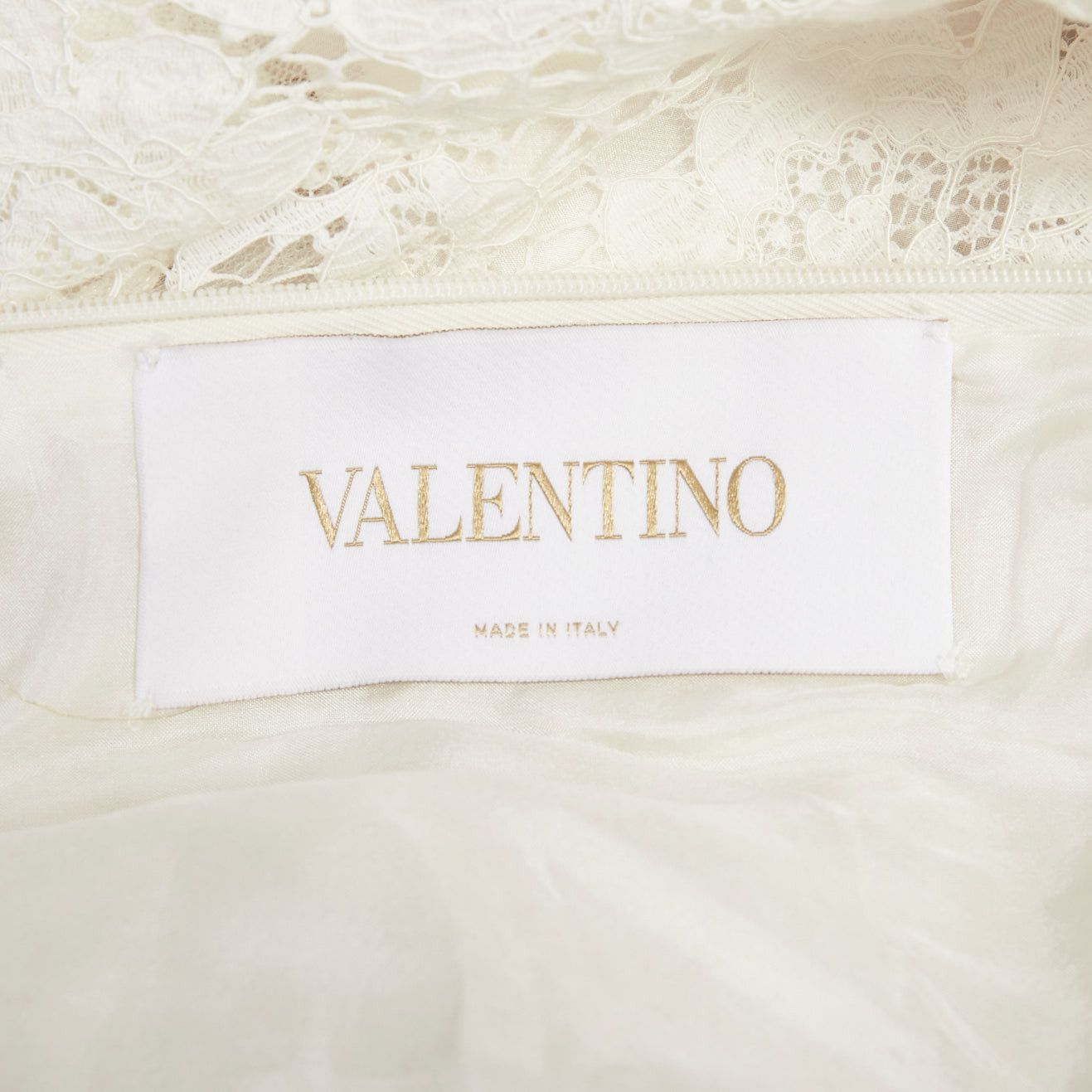 Valentino VALENTINO gold sequin embroidered collar cream lace bridal dress Size M / US 6-8 / IT 42-44 - 8 Thumbnail