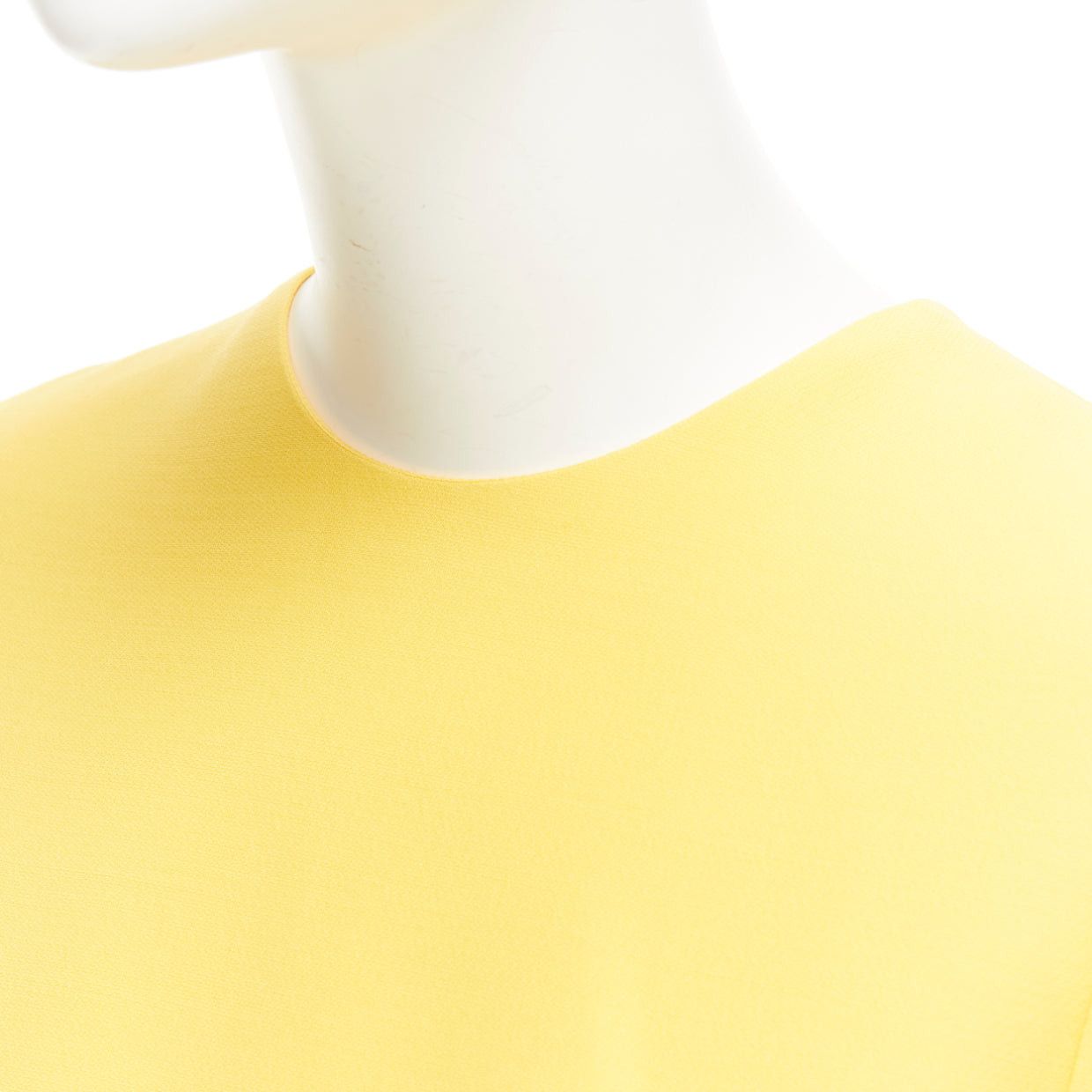 Valentino VALENTINO yellow wool silk short sleeve ruffle hem fit flare dress IT42 M Size M / US 6-8 / IT 42-44 - 8 Thumbnail