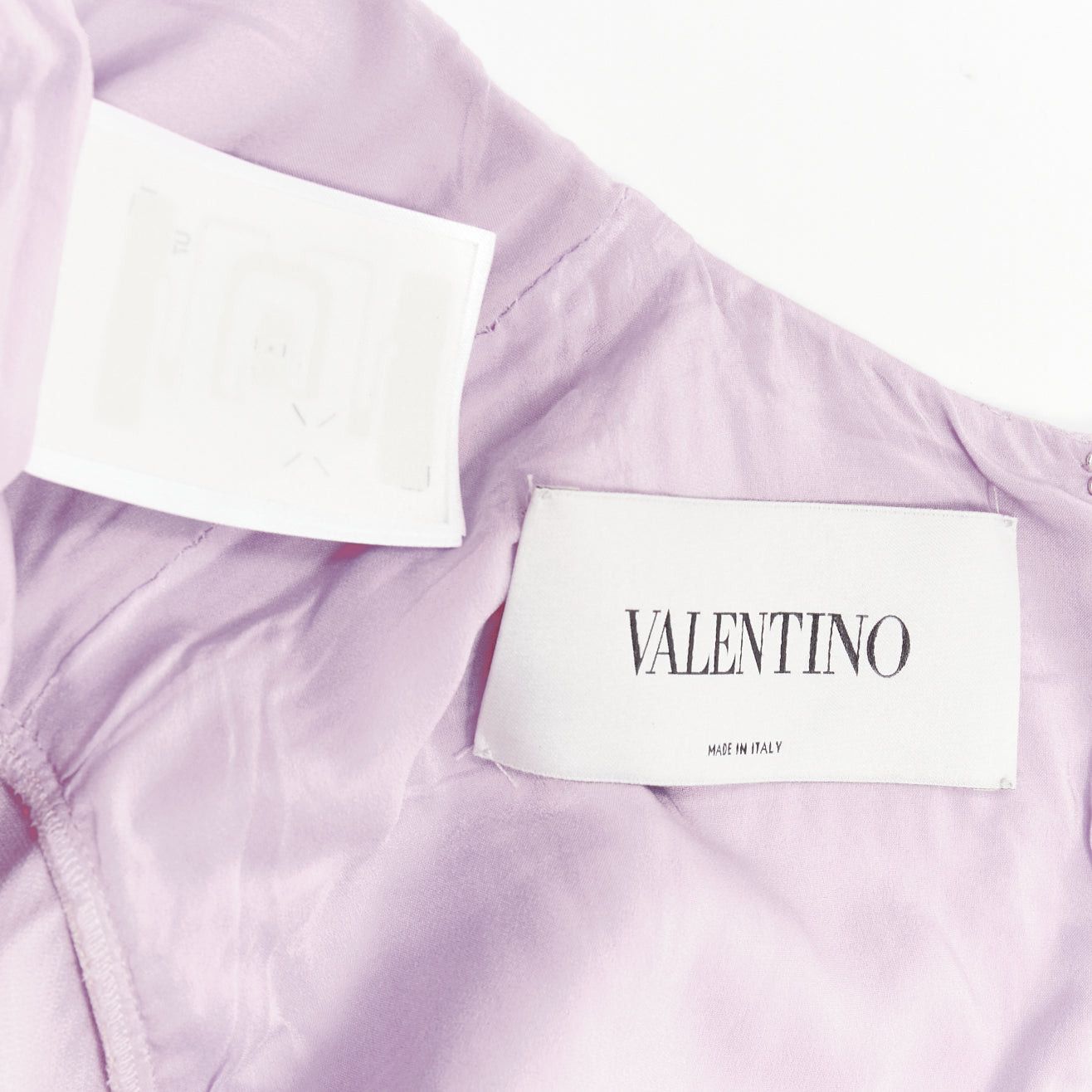 Valentino VALENTINO 2019 pastel pink wool silk crepe lace box pleat A-line dress IT38 XS Size XS / US 0-2 / IT 36-38 - 8 Thumbnail