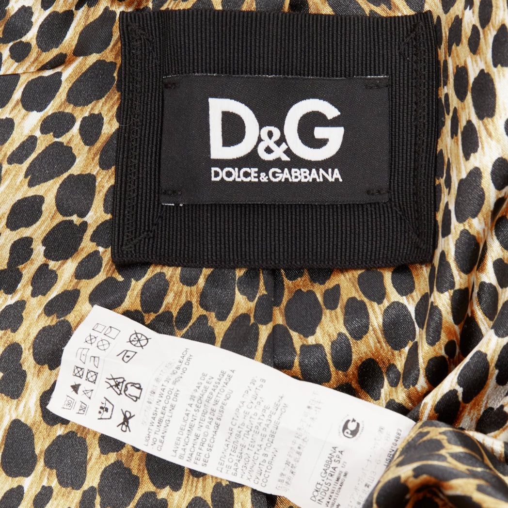 Dolce & Gabbana D&G Vintage beige nylon grey jersey collar zip cuff aviator jacket IT38 XS Size XS / US 0-2 / IT 36-38 - 9 Thumbnail