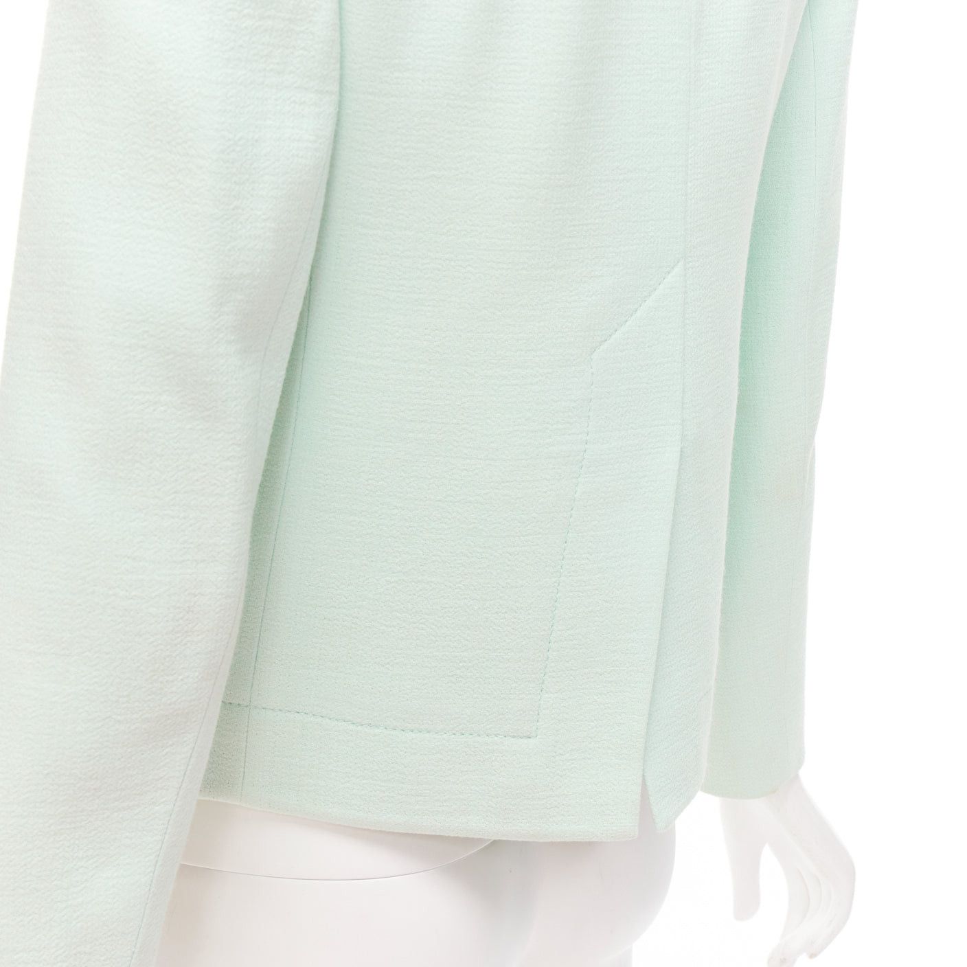 Carven CARVEN pastel green viscose virgin wool shoulder darts blazer FR36 S Size S / US 4 / IT 40 - 8 Thumbnail