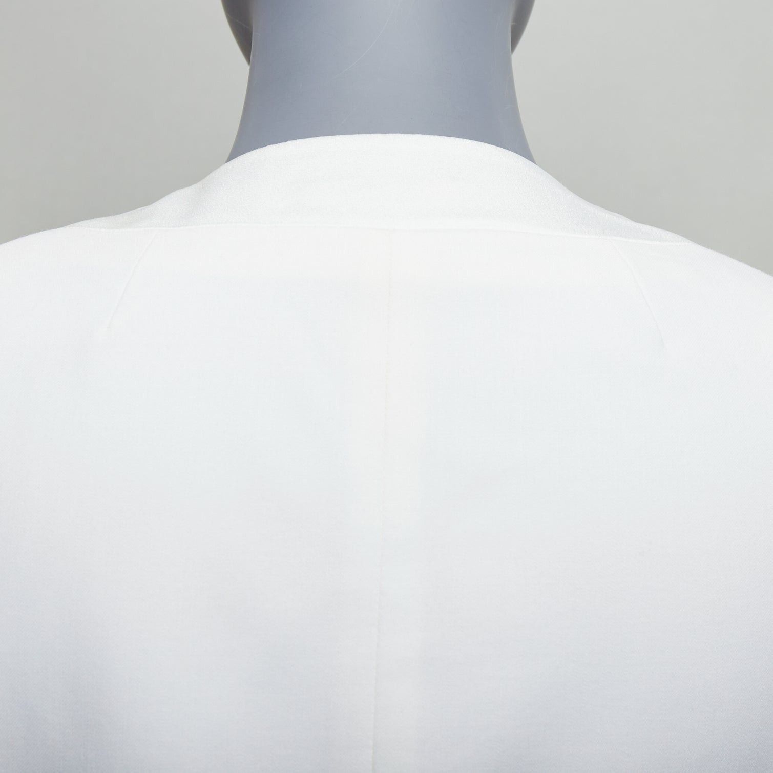 Theory THEORY cream tromp loeil lapel shoulder pad cropped tux blazer US0 XS Size XS / US 0-2 / IT 36-38 - 7 Thumbnail