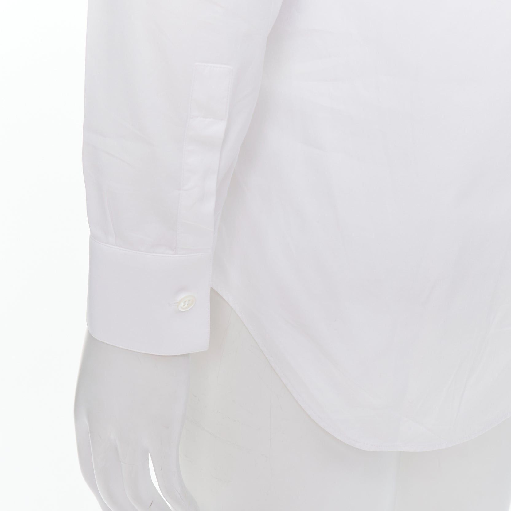 Dior DIOR white 100% cotton shoulder darts plain dress shirt EU39 M Size US M / EU 48-50 / 2 - 2 Thumbnail
