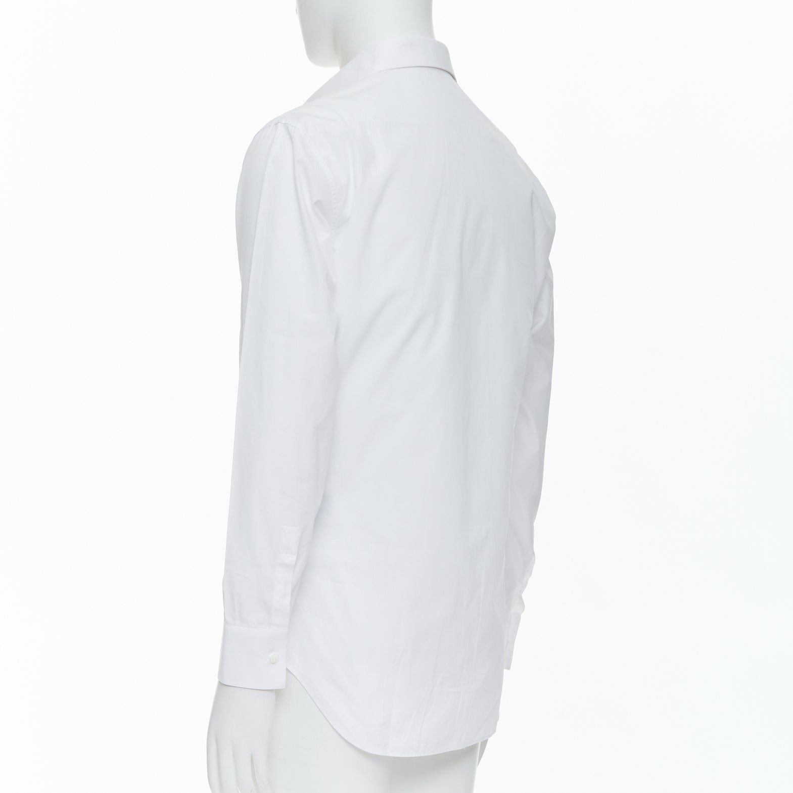 Dior DIOR white 100% cotton shoulder darts plain dress shirt EU39 M Size US M / EU 48-50 / 2 - 6 Thumbnail